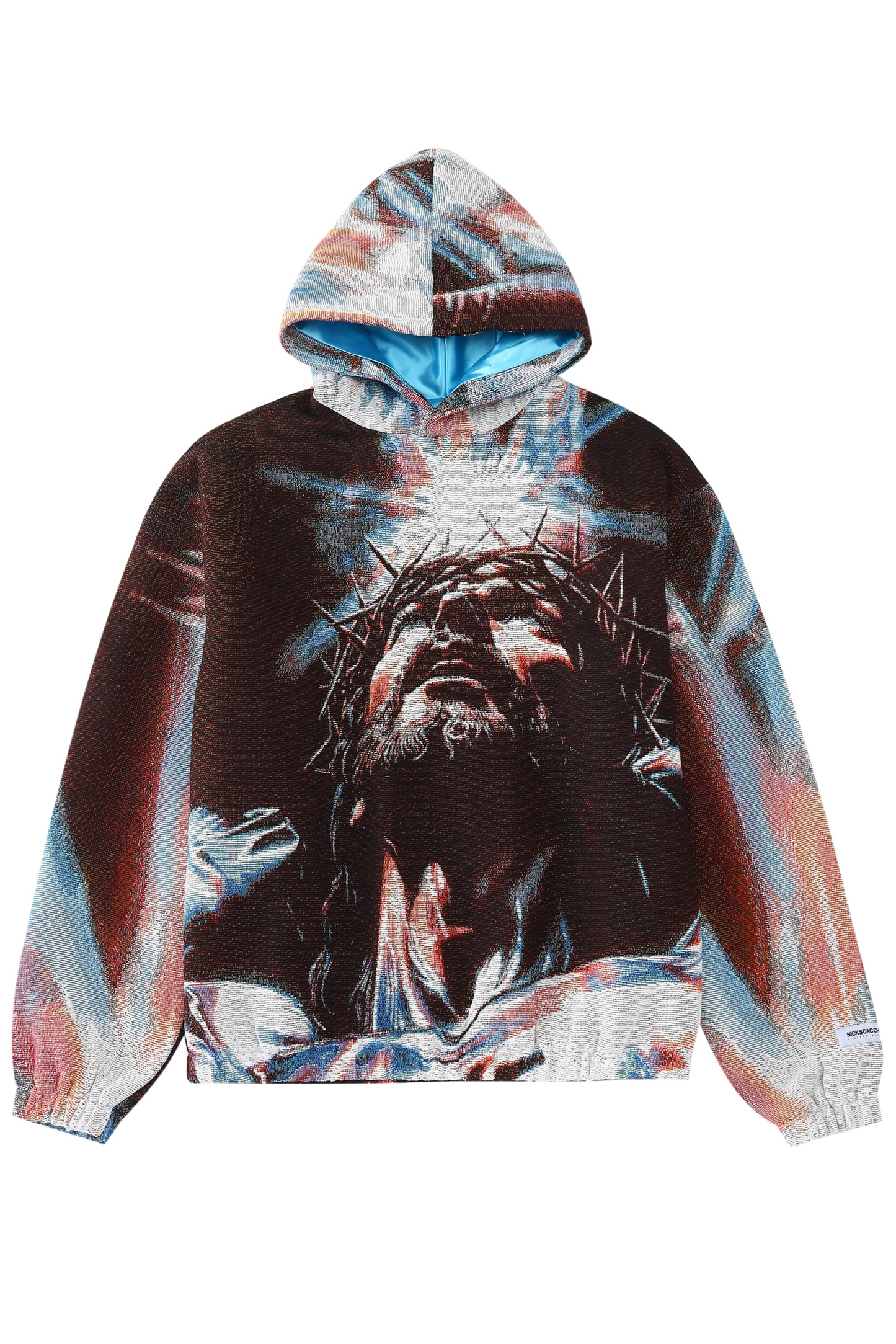 "CROWNED IN LIGHT" TAPESTRY JACQUARD FABRIC PULLOVER HOODIE - nickscacchetti