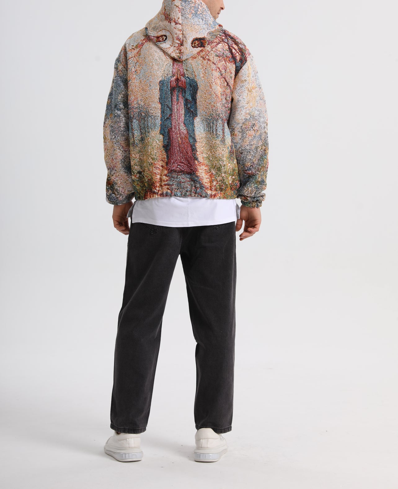 "LIGHT OF THE GARDEN" TAPESTRY JACQUARD FABRIC PULLOVER HOODIE - nickscacchetti