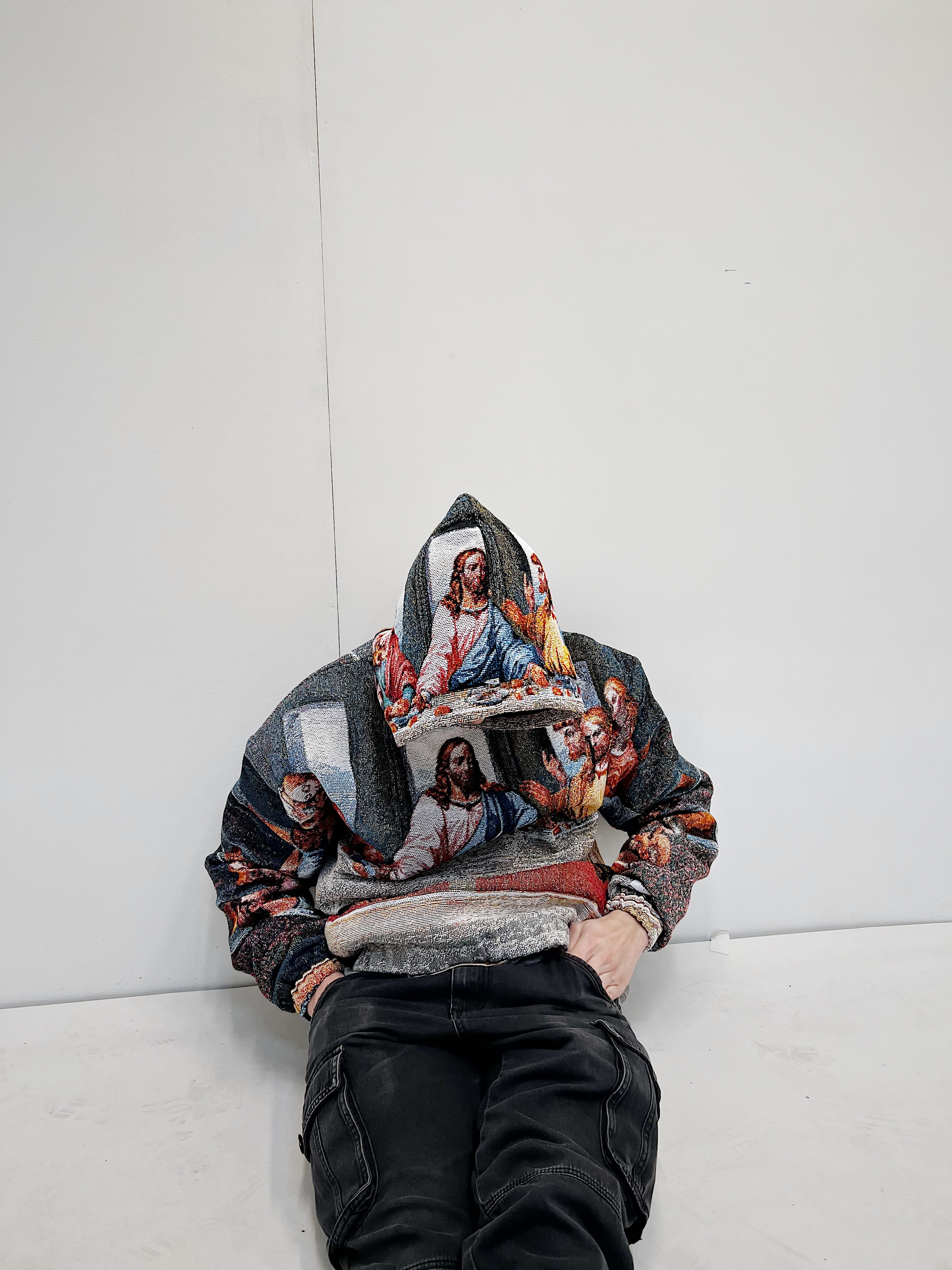 "THE LAST SUPPER" TAPESTRY JACQUARD FABRIC PULLOVER HOODIE - nickscacchetti