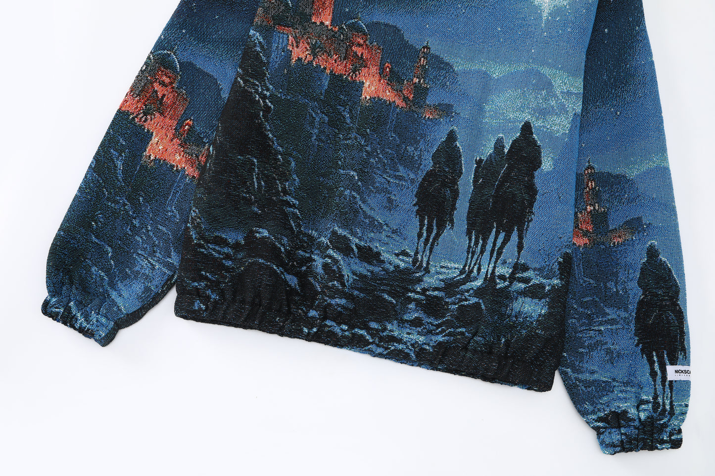 "THREE WISE MEN" TAPESTRY JACQUARD FABRIC PULLOVER HOODIE