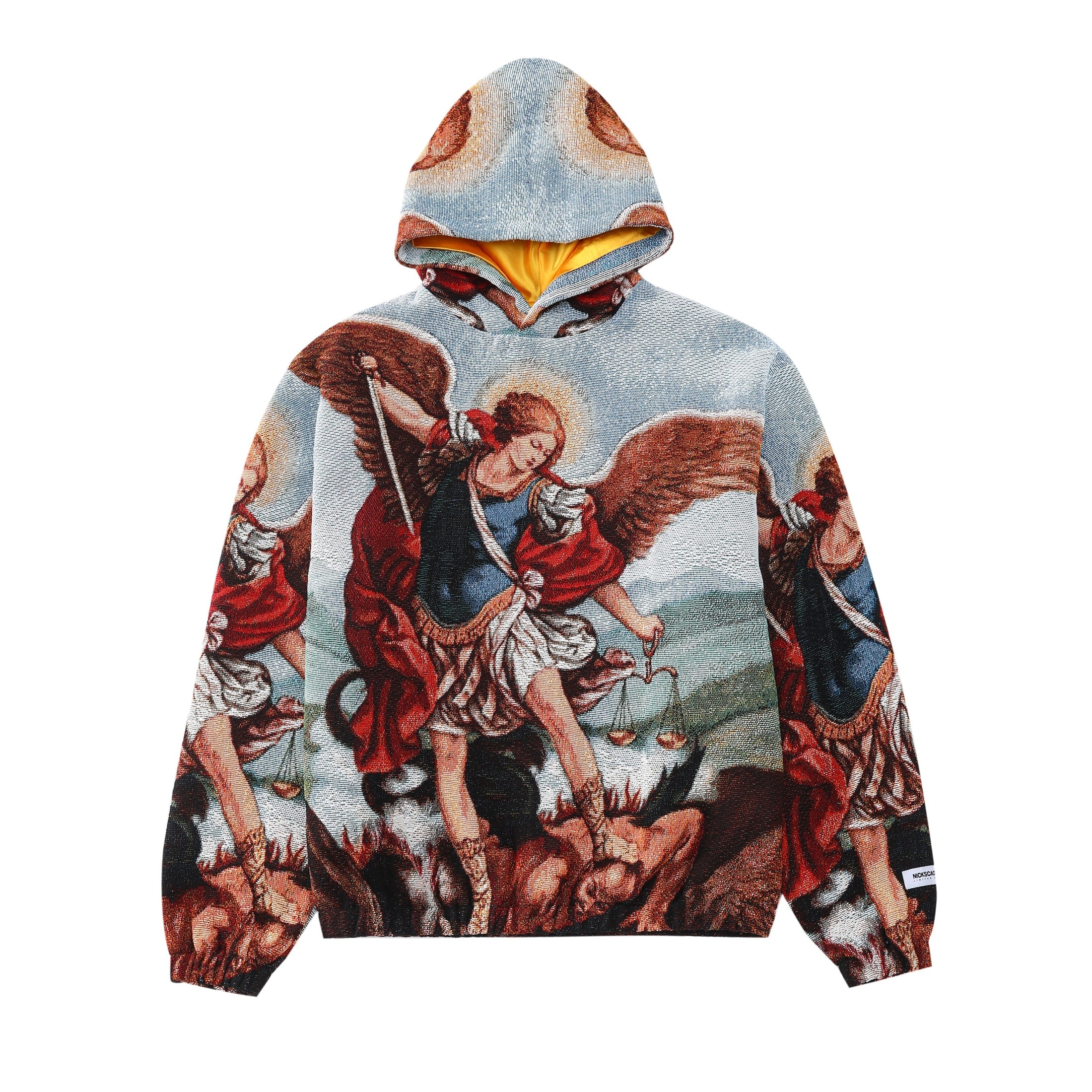 "ARCHANGEL MICHAEL" TAPESTRY JACQUARD FABRIC PULLOVER HOODIE - nickscacchetti