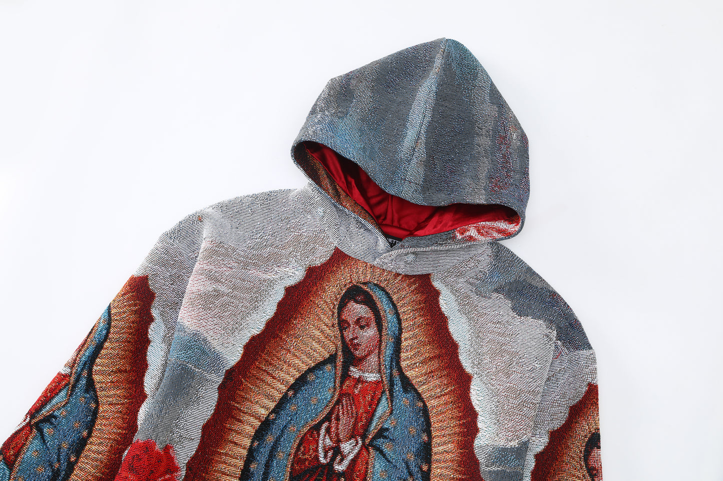 "OUR LADY OF GUADALUPE" TAPESTRY JACQUARD FABRIC PULLOVER HOODIE