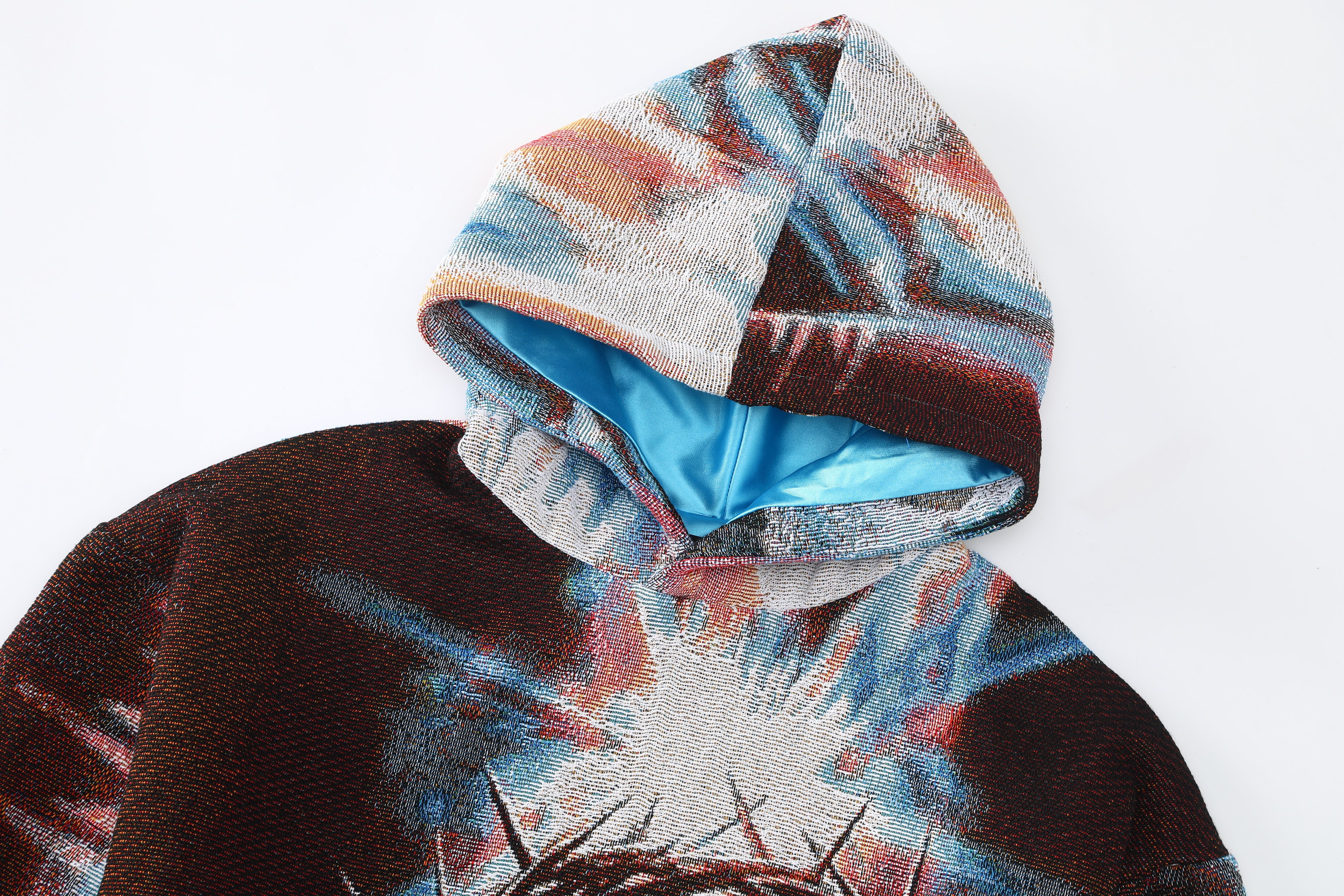 "CROWNED IN LIGHT" TAPESTRY JACQUARD FABRIC PULLOVER HOODIE - nickscacchetti