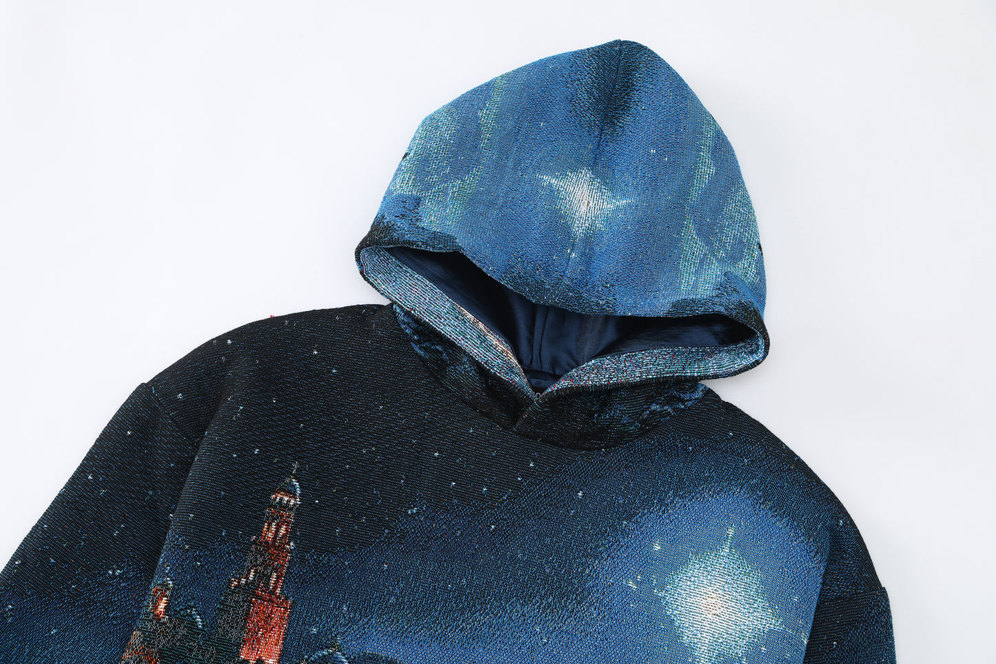 "THREE WISE MEN" TAPESTRY JACQUARD FABRIC PULLOVER HOODIE