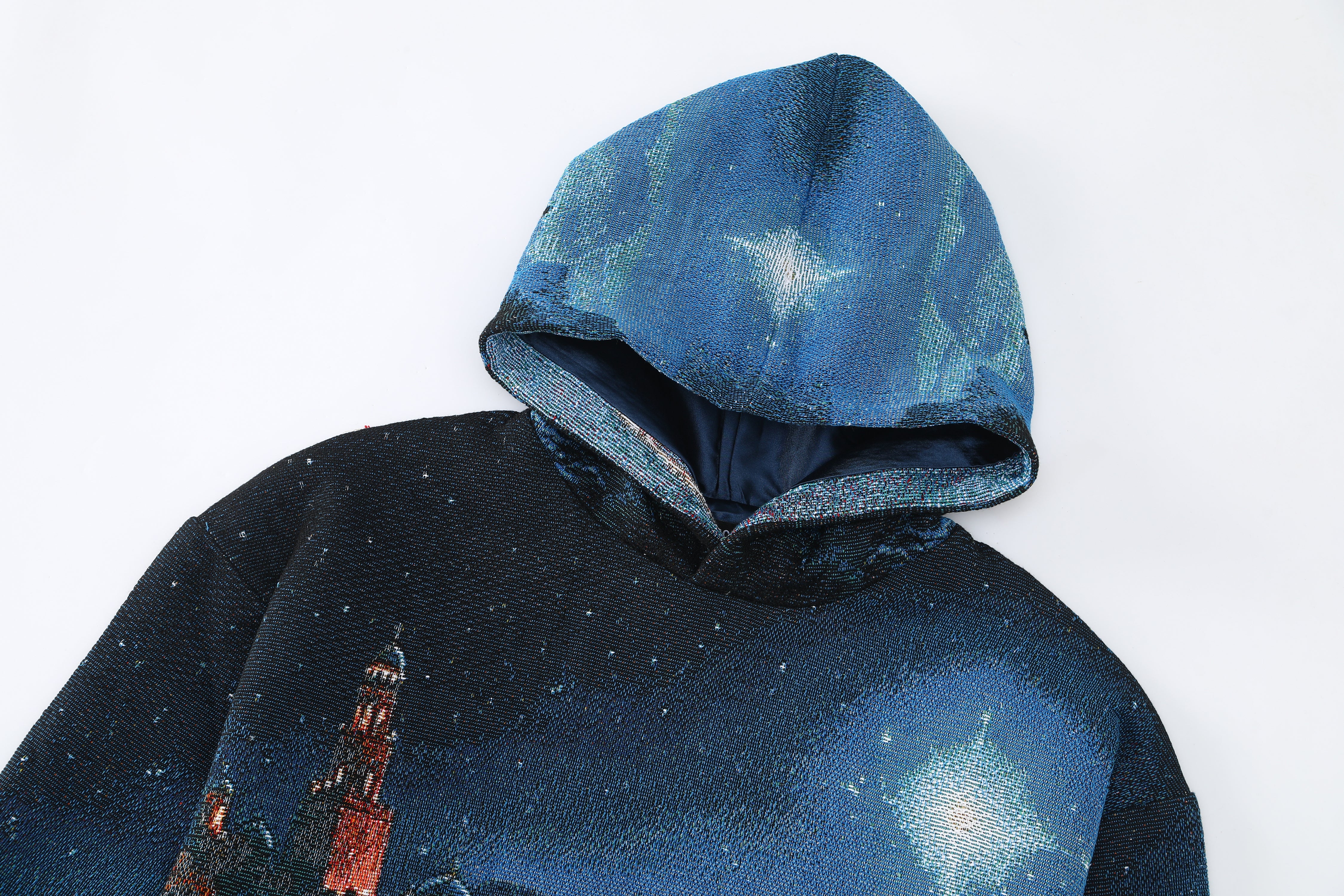 "THREE WISE MEN" TAPESTRY JACQUARD FABRIC PULLOVER HOODIE - nickscacchetti