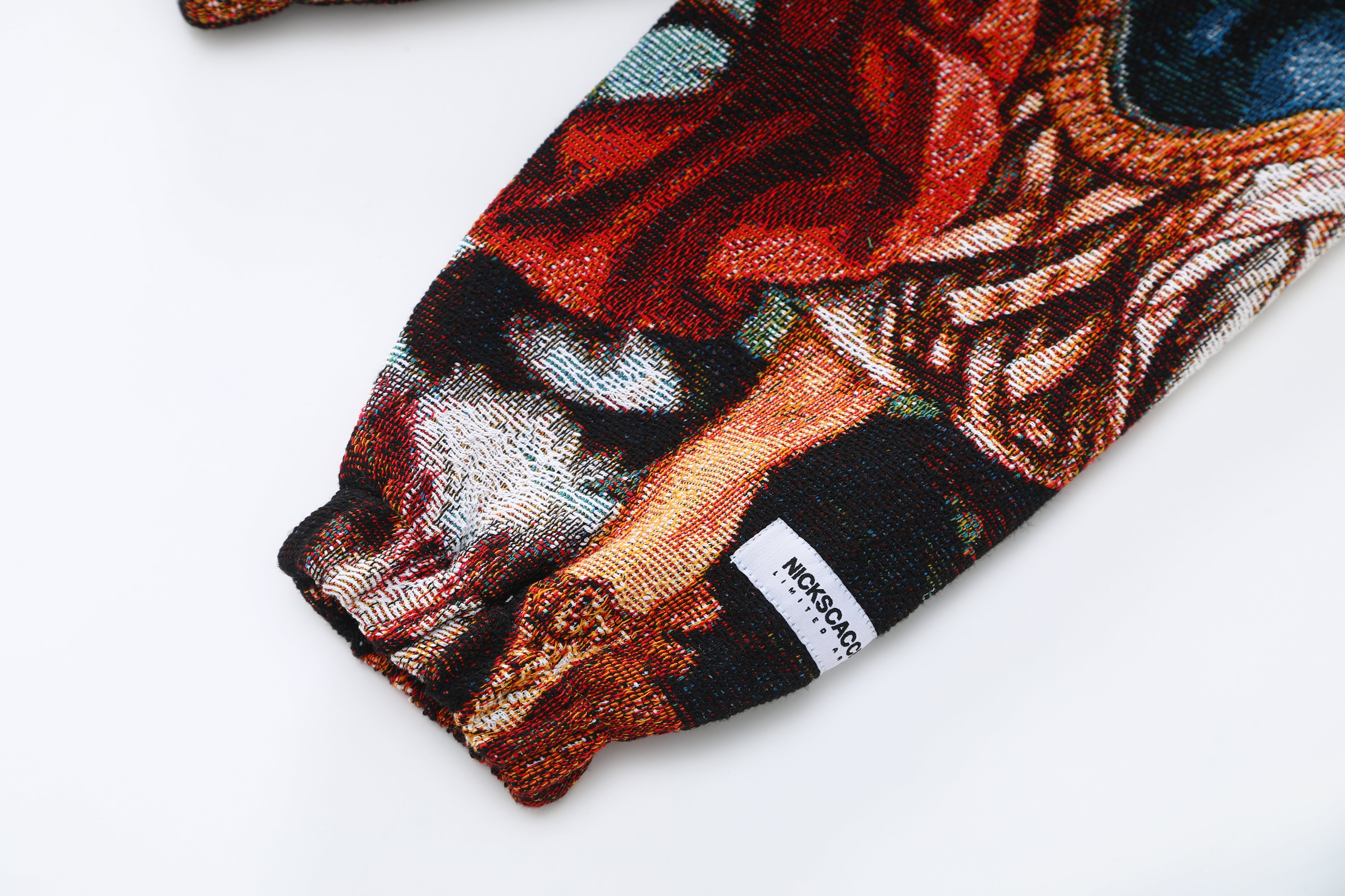 "ARCHANGEL MICHAEL" TAPESTRY JACQUARD FABRIC PULLOVER HOODIE - nickscacchetti