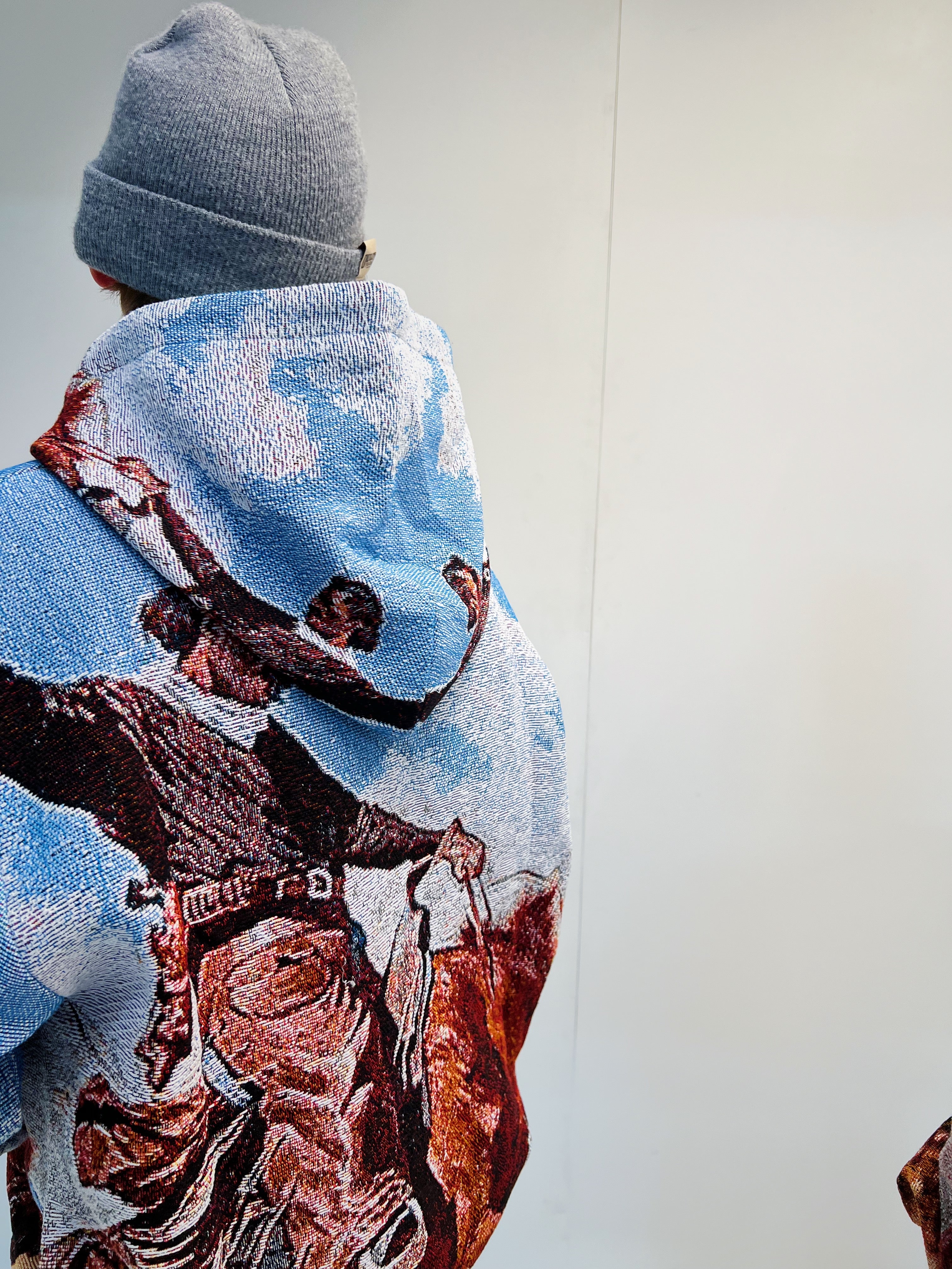 "Buck-Jumper" TAPESTRY JACQUARD FABRIC PULLOVER HOODIE - nickscacchetti