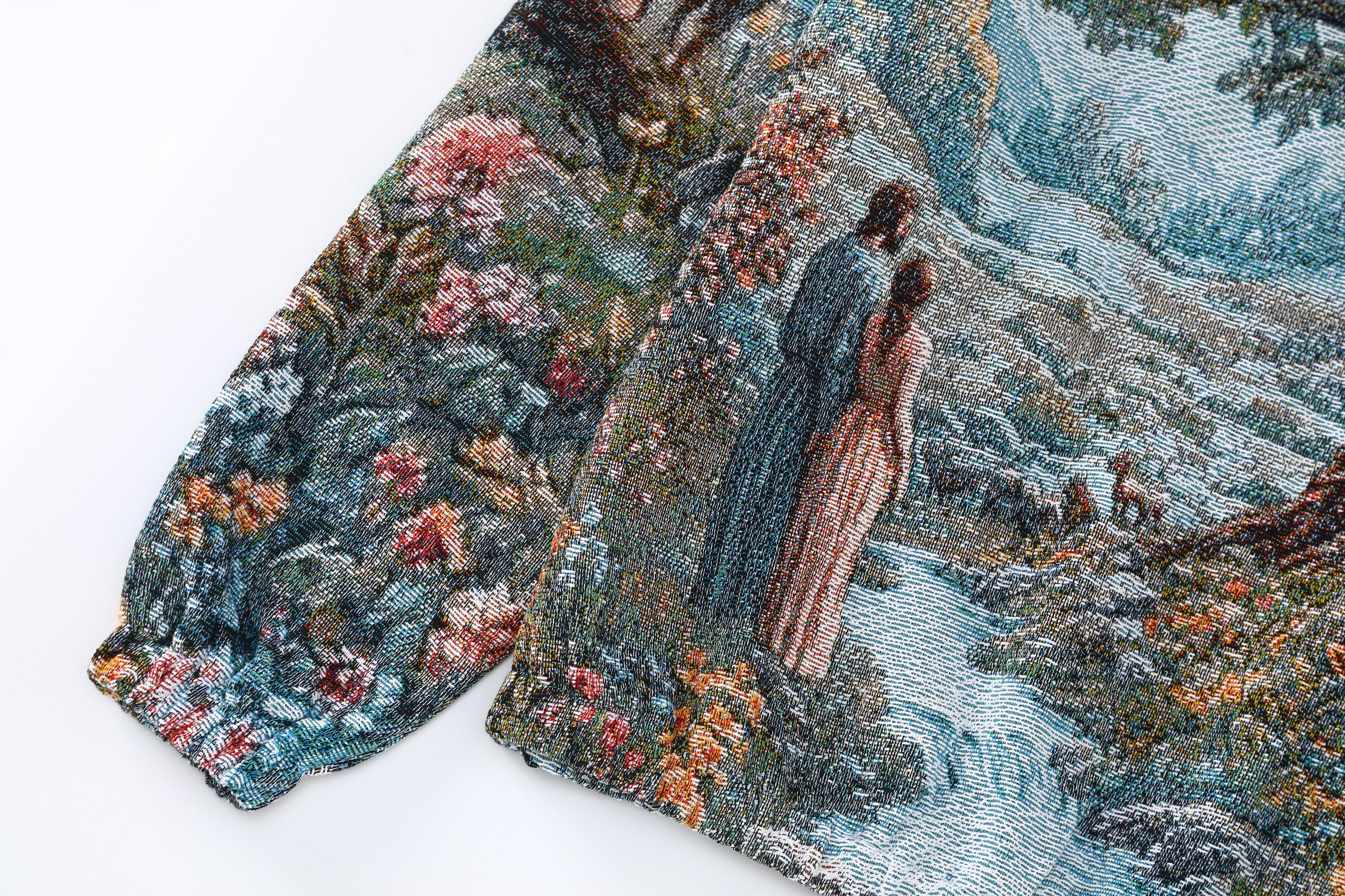 "GARDEN OF EDEN" TAPESTRY JACQUARD FABRIC PULLOVER HOODIE - nickscacchetti