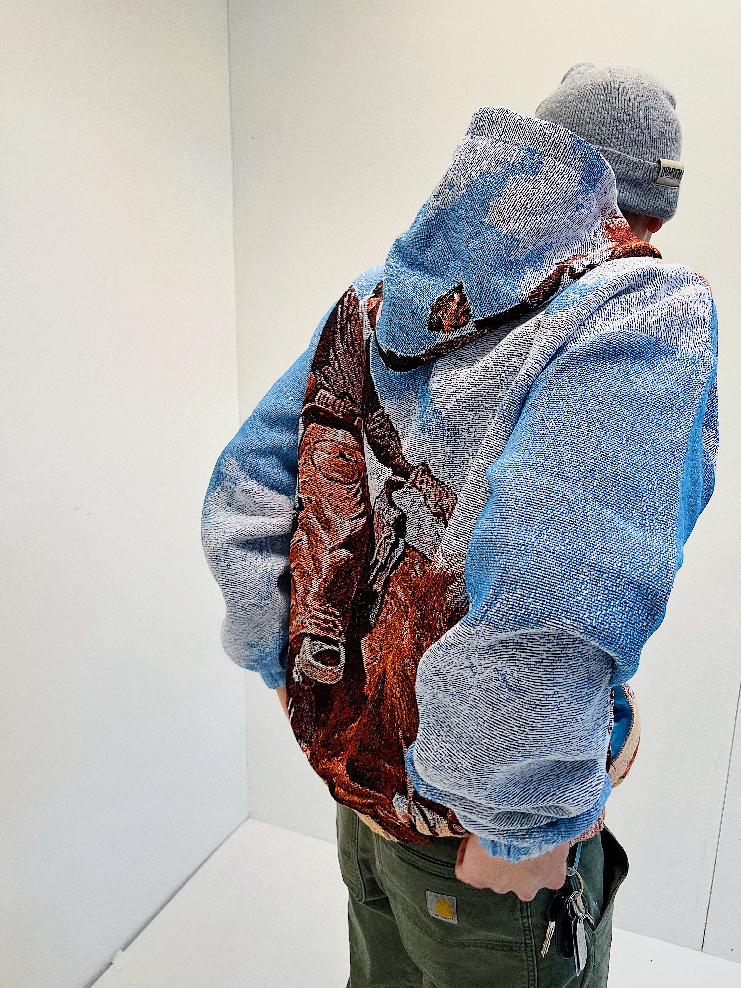 "Buck-Jumper" TAPESTRY JACQUARD FABRIC PULLOVER HOODIE - nickscacchetti