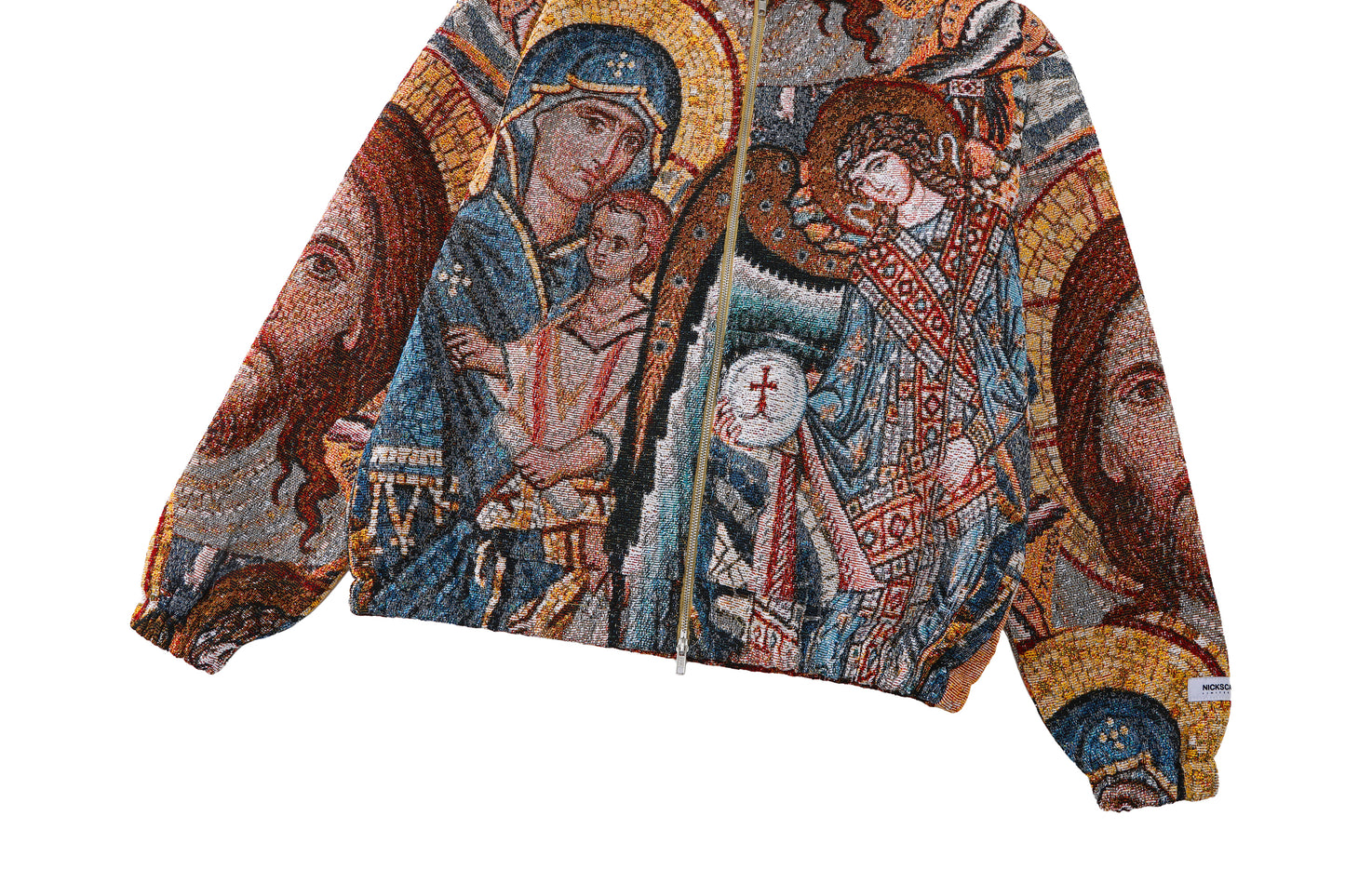 "HOLY MANTLE" TAPESTRY JACQUARD FABRIC DOUBLE-ZIP HOODIE
