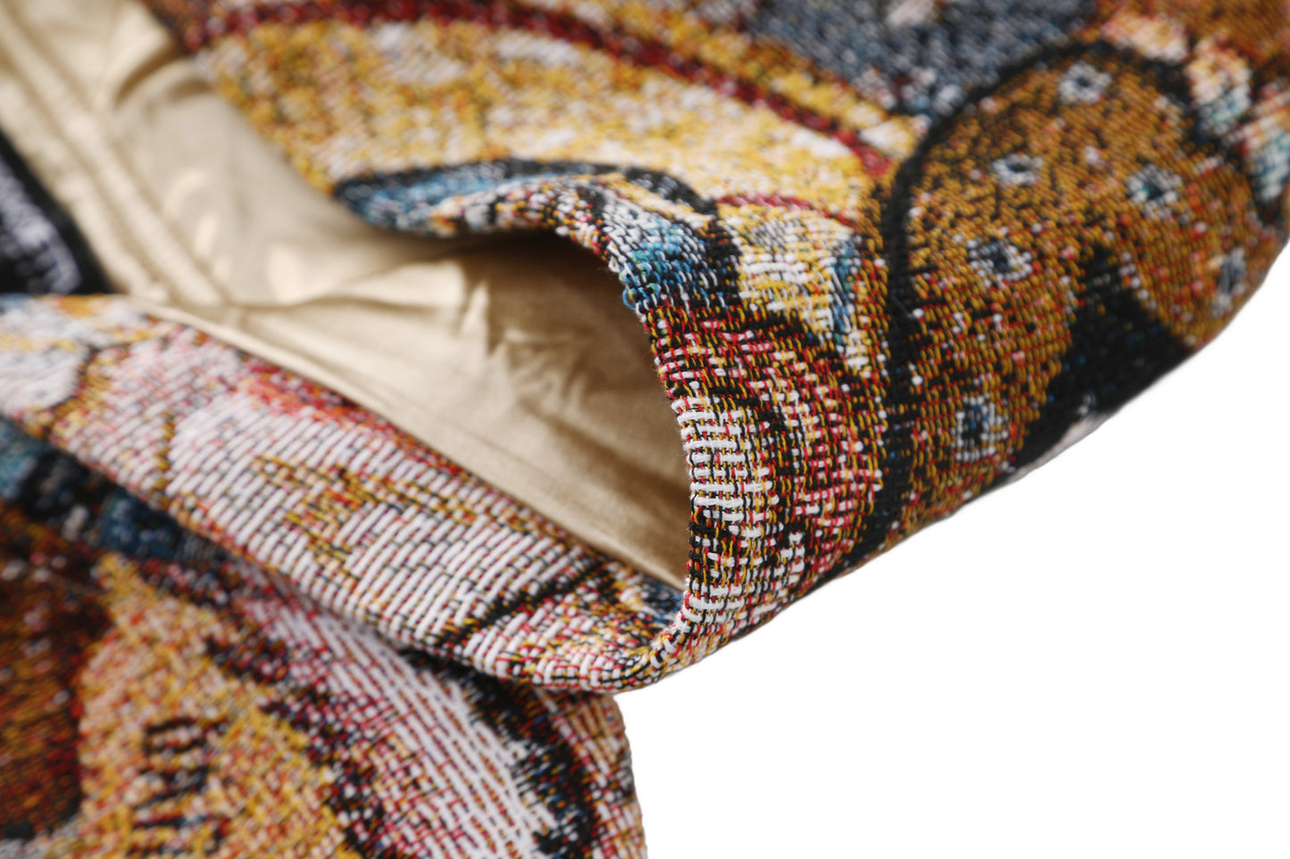 "HOLY MANTLE" TAPESTRY JACQUARD FABRIC DOUBLE-ZIP HOODIE