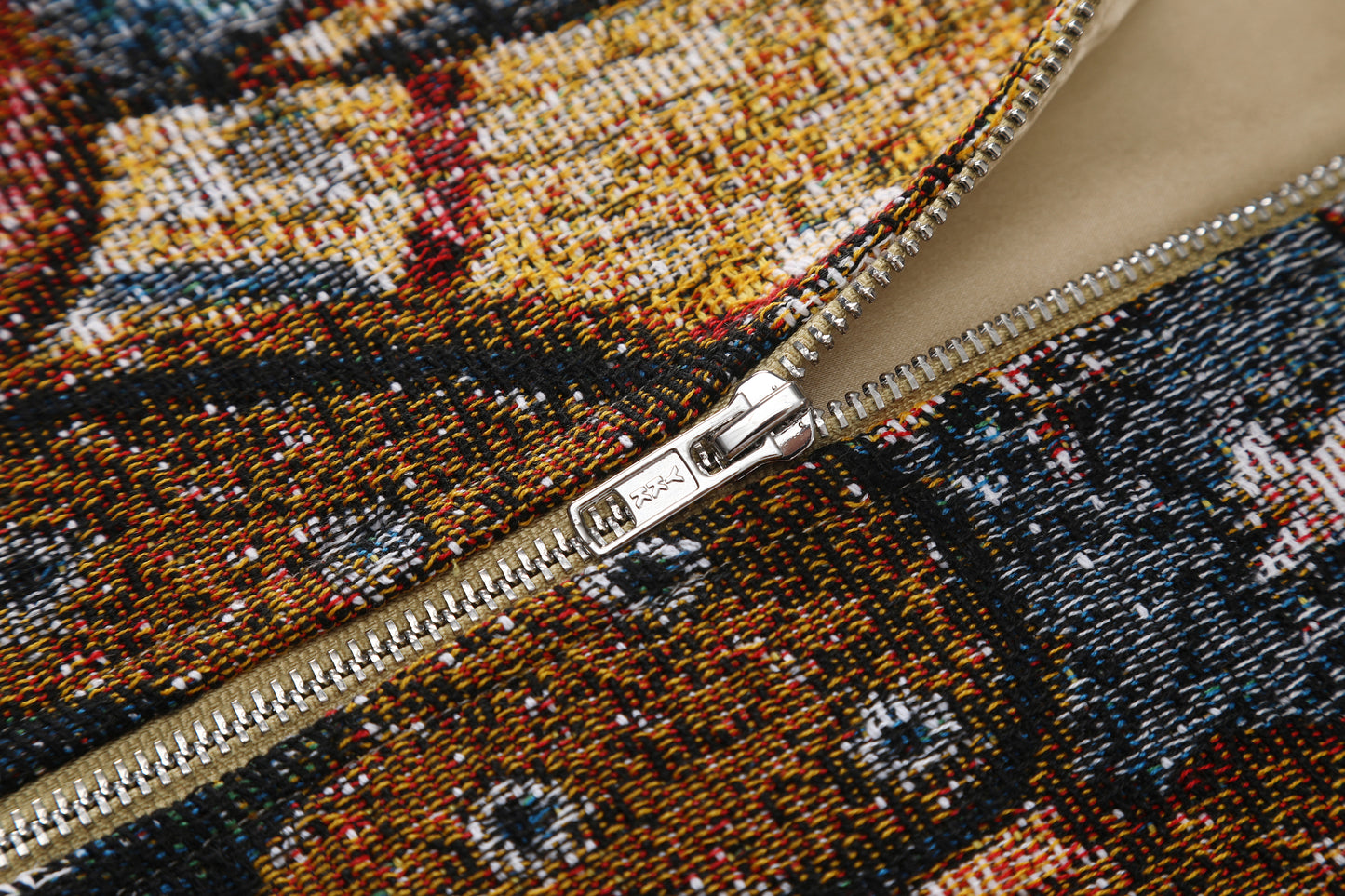 "HOLY MANTLE" TAPESTRY JACQUARD FABRIC DOUBLE-ZIP HOODIE