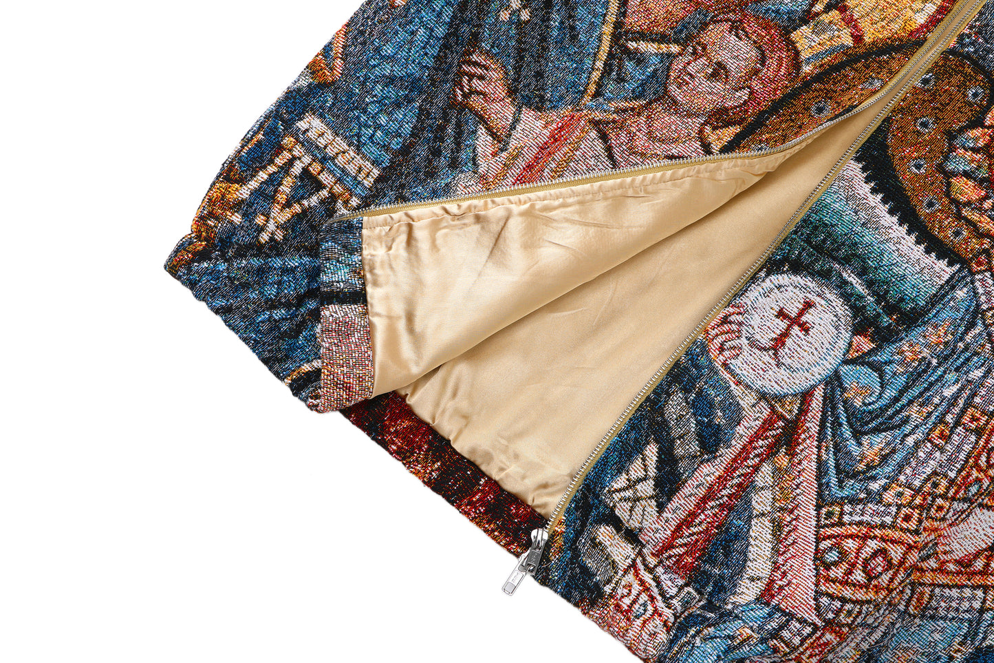 "HOLY MANTLE" TAPESTRY JACQUARD FABRIC DOUBLE-ZIP HOODIE