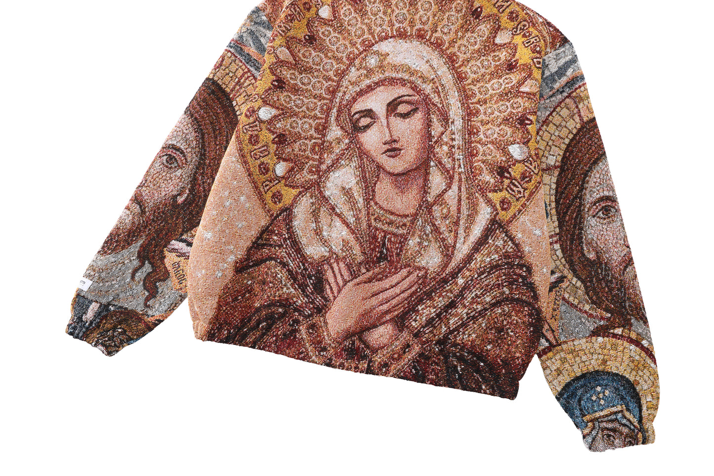 "HOLY MANTLE" TAPESTRY JACQUARD FABRIC DOUBLE-ZIP HOODIE