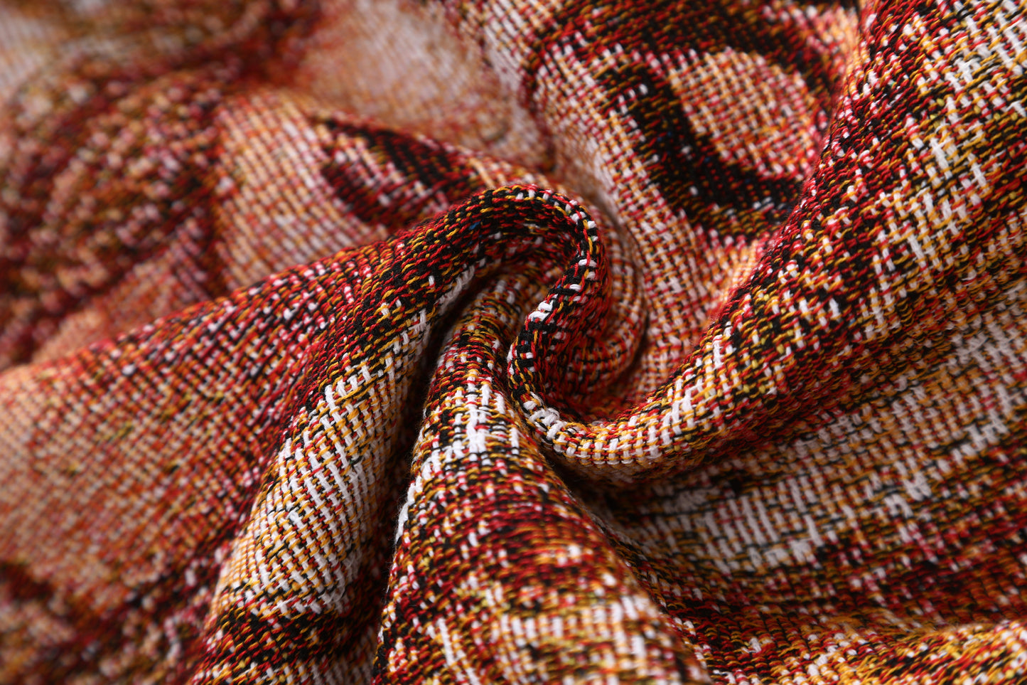 "HOLY MANTLE" TAPESTRY JACQUARD FABRIC DOUBLE-ZIP HOODIE