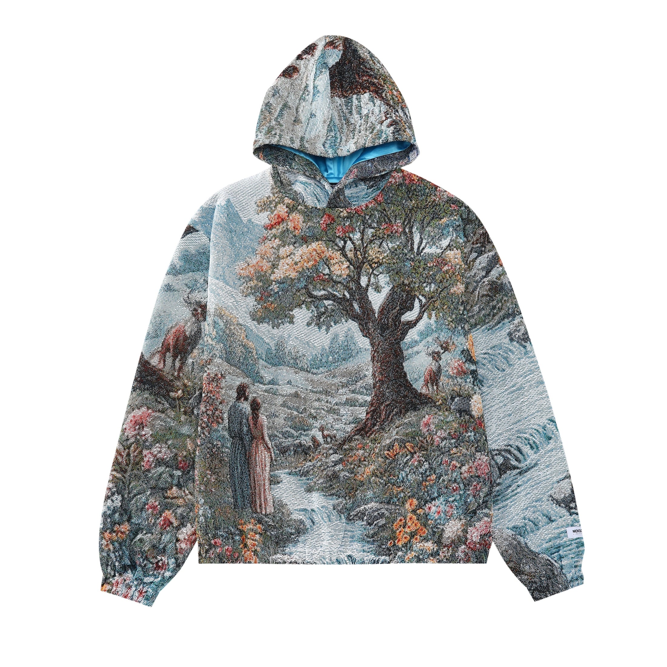 "GARDEN OF EDEN" TAPESTRY JACQUARD FABRIC PULLOVER HOODIE - nickscacchetti