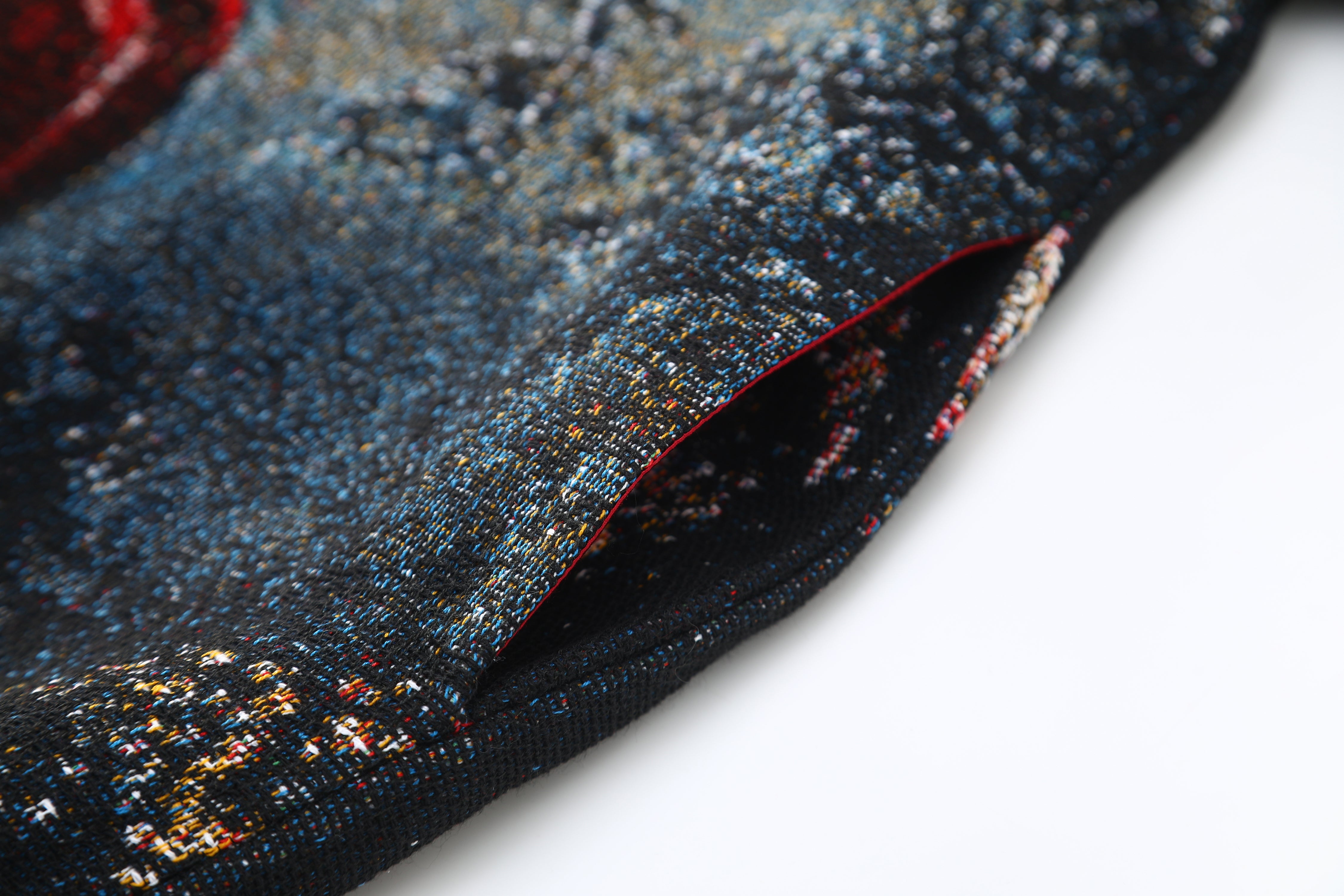 "SAVIOR IN THE SAKURA" TAPESTRY JACQUARD FABRIC PULLOVER HOODIE - nickscacchetti