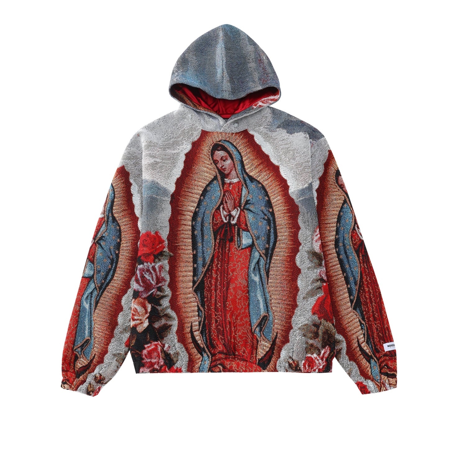 "OUR LADY OF GUADALUPE" TAPESTRY JACQUARD FABRIC PULLOVER HOODIE