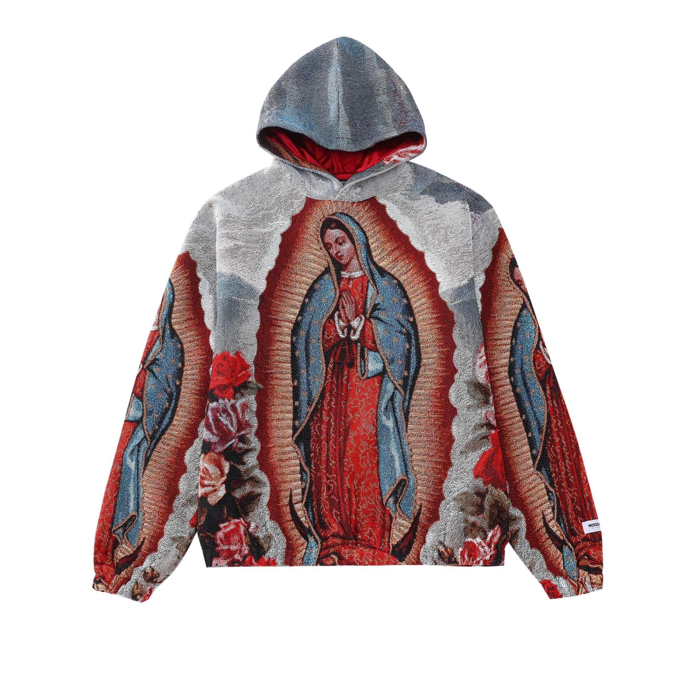 "OUR LADY OF GUADALUPE" TAPESTRY JACQUARD FABRIC PULLOVER HOODIE - nickscacchetti