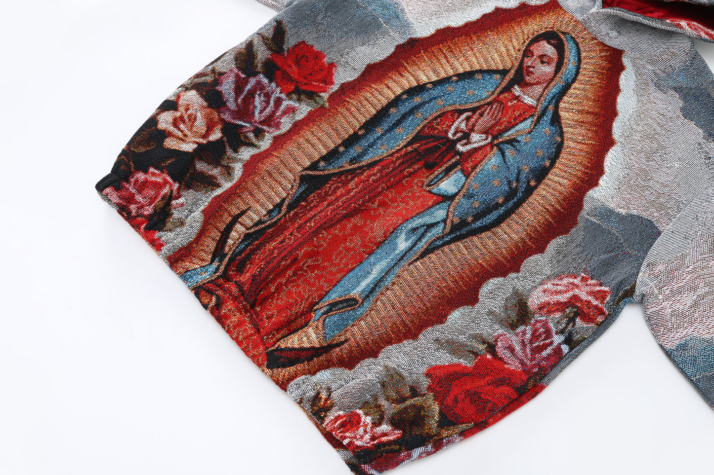 "OUR LADY OF GUADALUPE" TAPESTRY JACQUARD FABRIC PULLOVER HOODIE