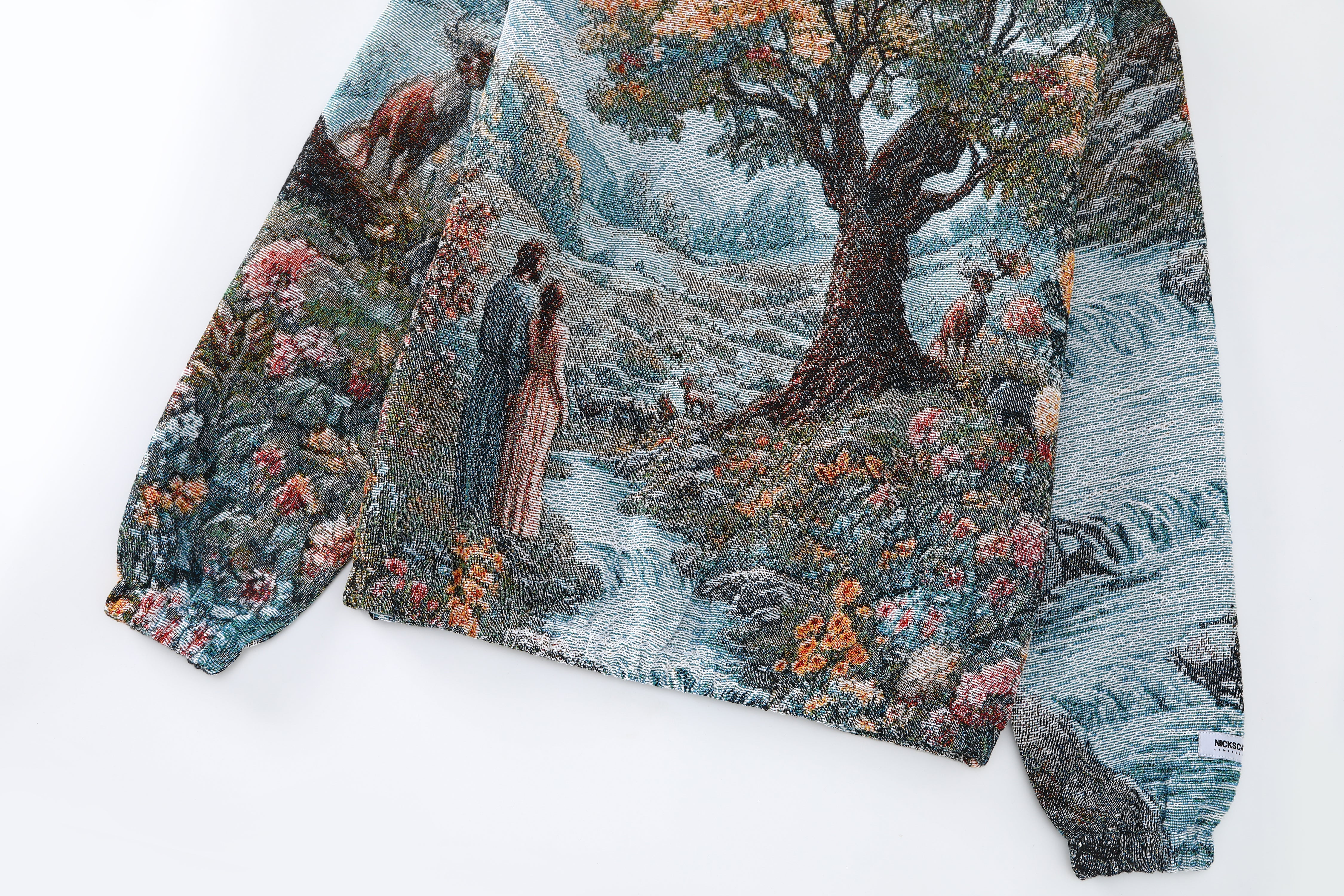 "GARDEN OF EDEN" TAPESTRY JACQUARD FABRIC PULLOVER HOODIE - nickscacchetti