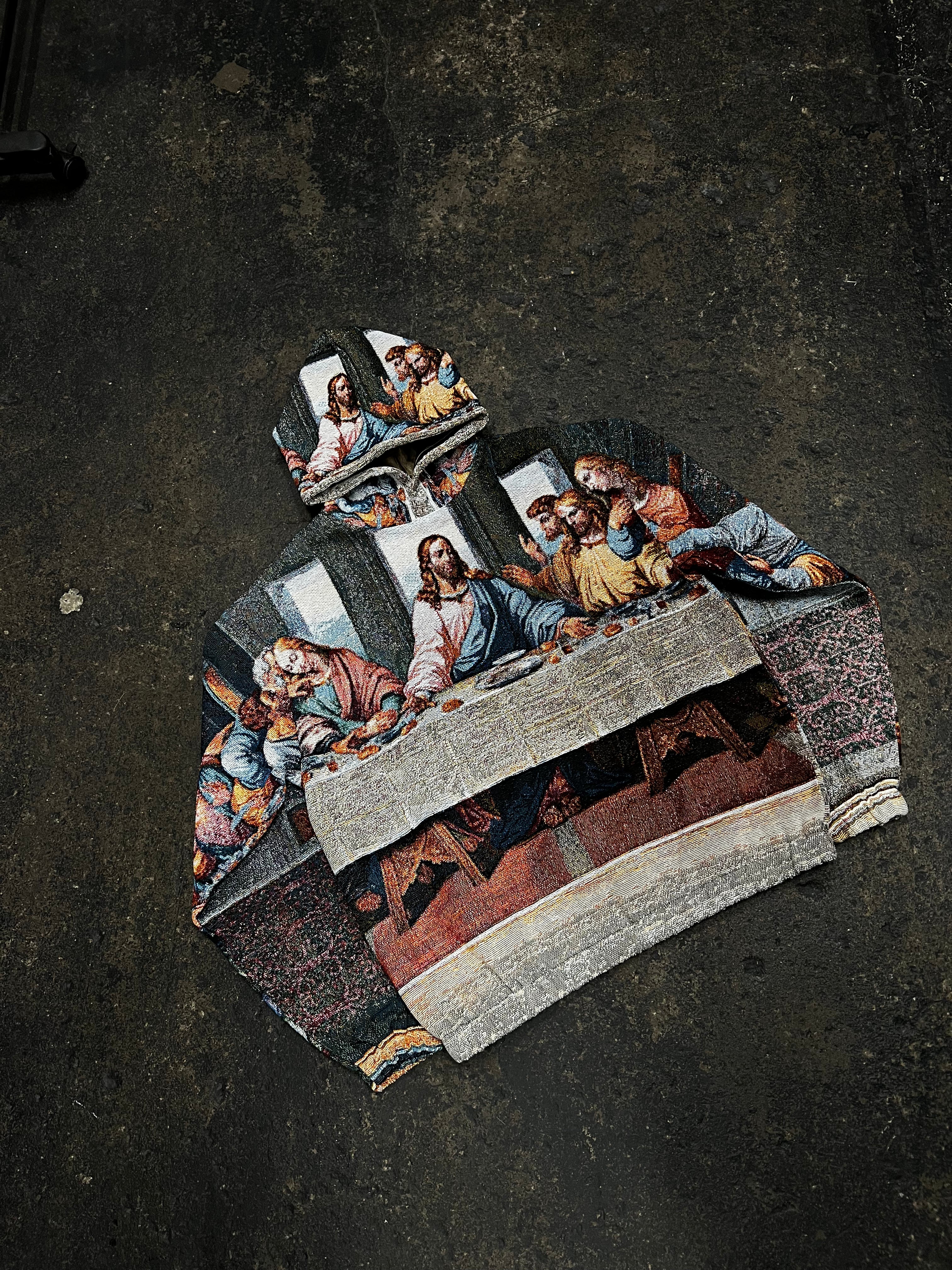 "THE LAST SUPPER" TAPESTRY JACQUARD FABRIC PULLOVER HOODIE - nickscacchetti