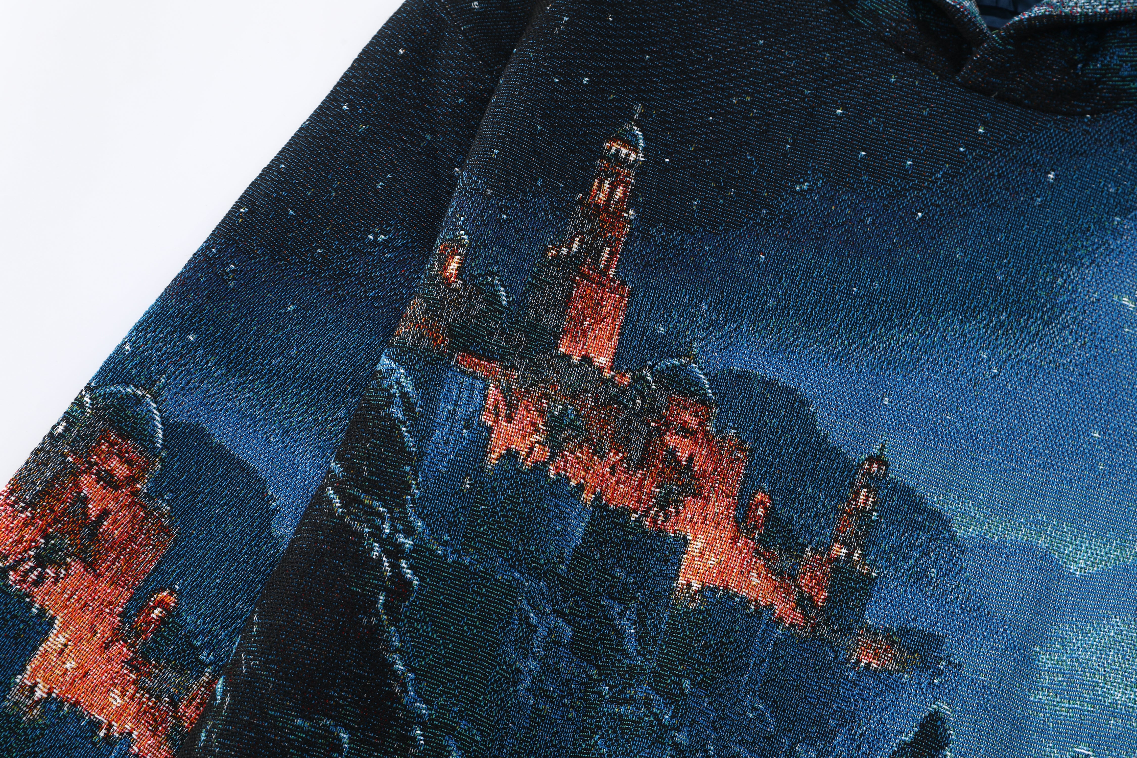 "THREE WISE MEN" TAPESTRY JACQUARD FABRIC PULLOVER HOODIE - nickscacchetti