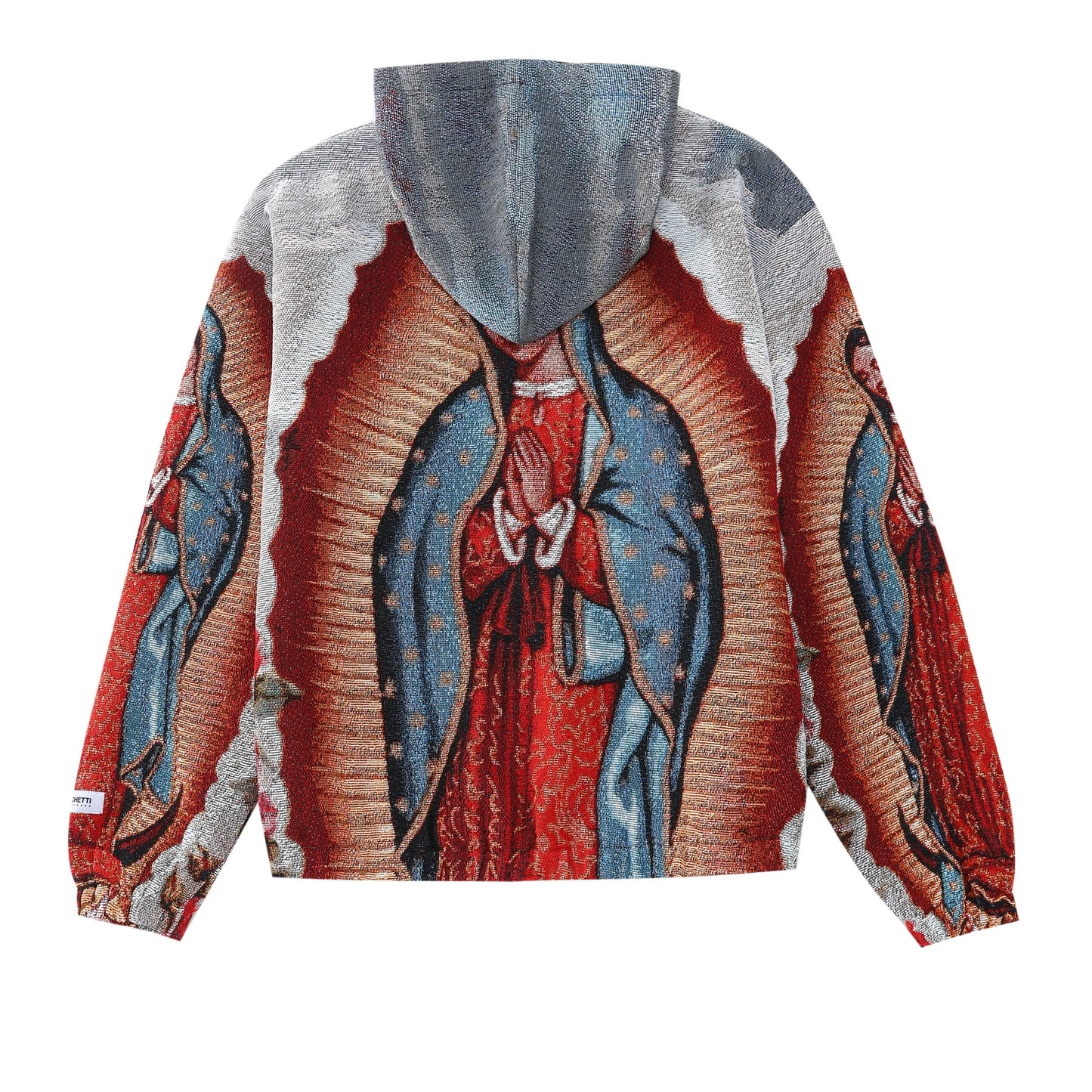"OUR LADY OF GUADALUPE" TAPESTRY JACQUARD FABRIC PULLOVER HOODIE