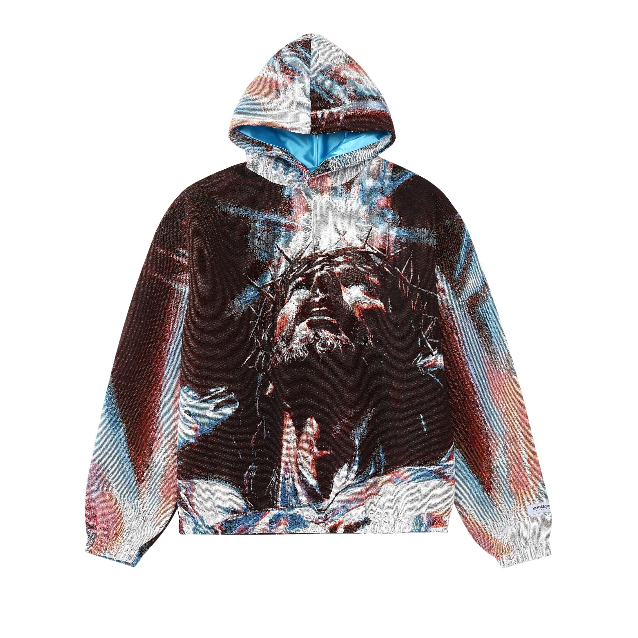 "CROWNED IN LIGHT" TAPESTRY JACQUARD FABRIC PULLOVER HOODIE - nickscacchetti
