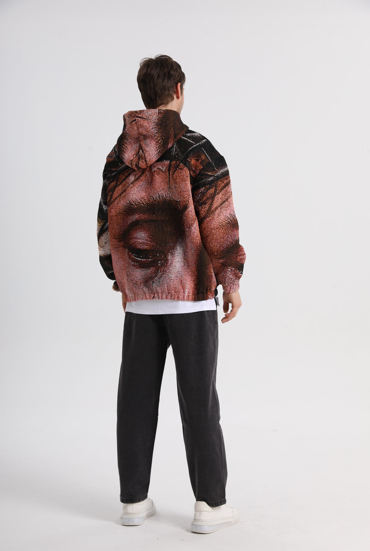 "CROWN OF THORNS" TAPESTRY JACQUARD FABRIC PULLOVER HOODIE