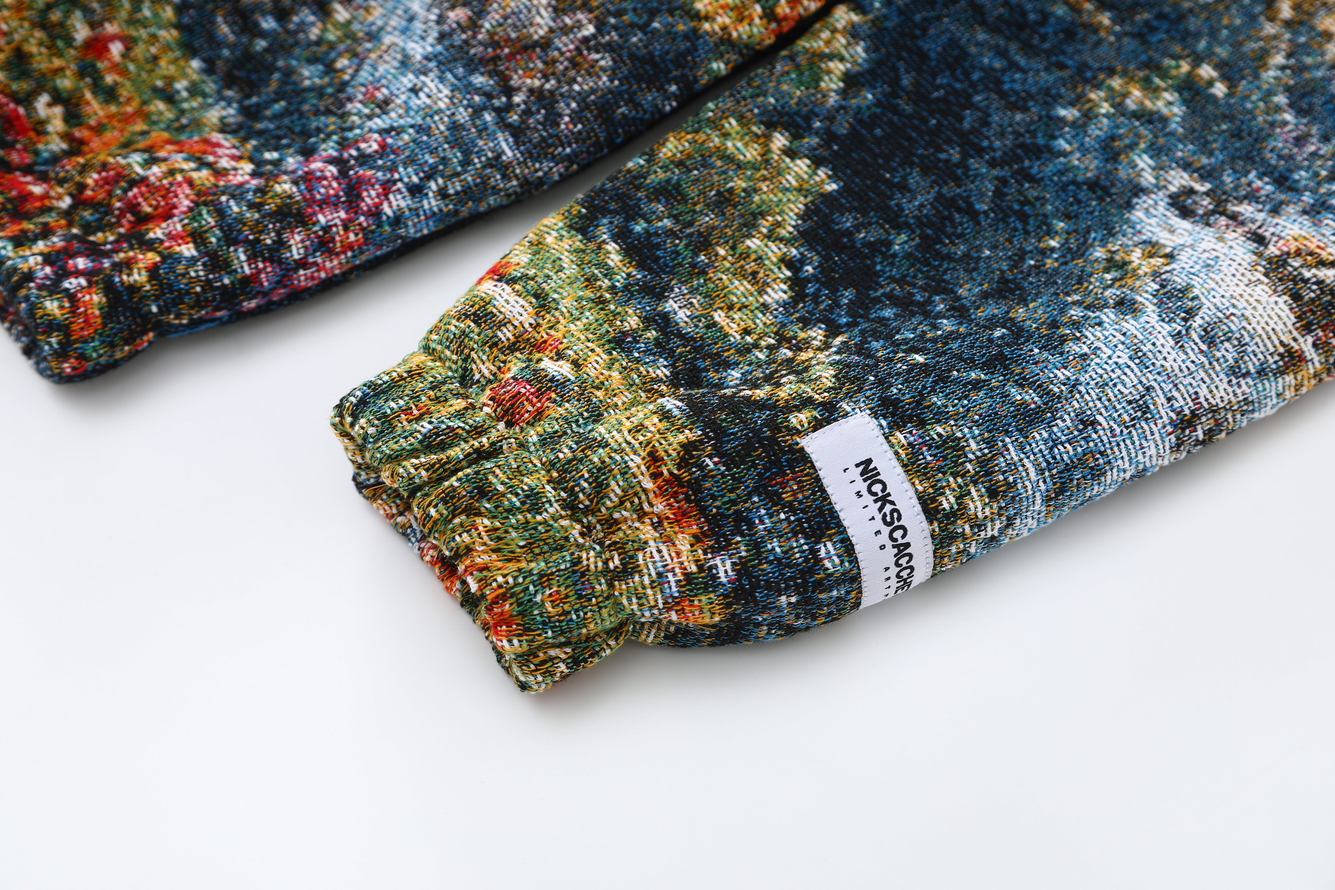 "VALLEY OF PEACE" TAPESTRY JACQUARD FABRIC PULLOVER HOODIE - nickscacchetti