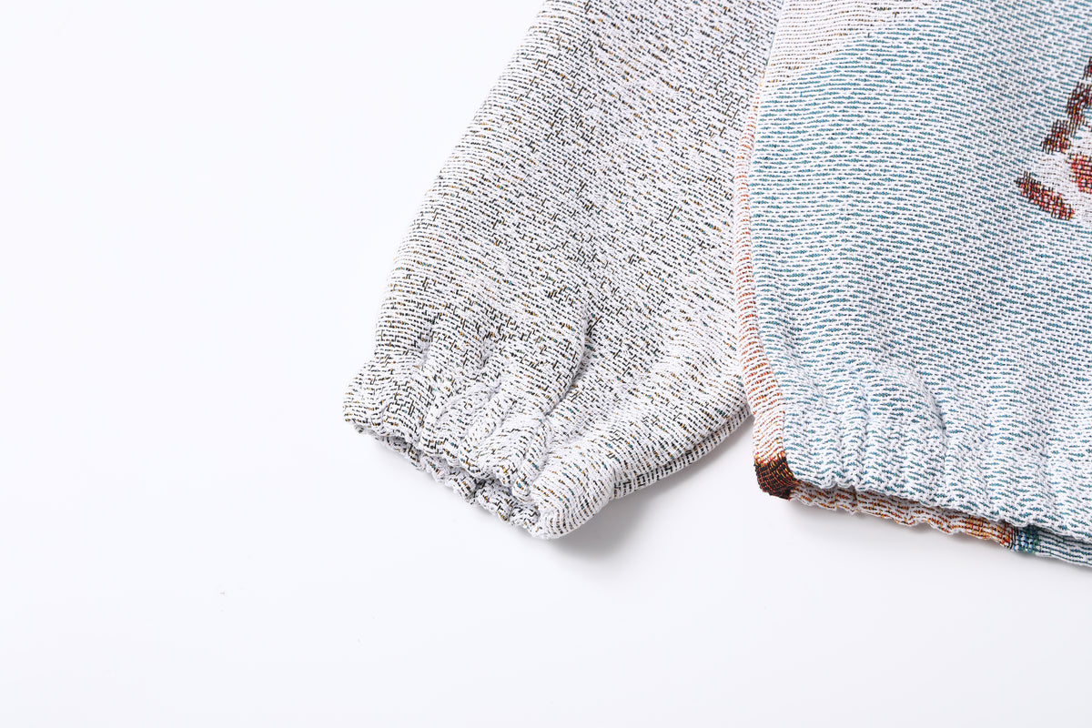 "Tyler The Creator" TAPESTRY JACQUARD FABRIC PULLOVER HOODIE - nickscacchetti