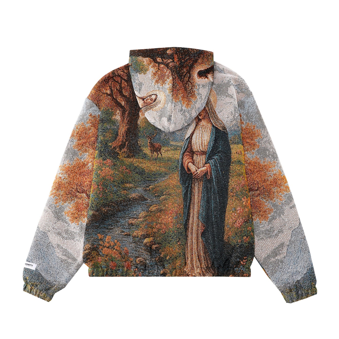 "HEAVENS MEADOW" TAPESTRY JACQUARD FABRIC PULLOVER HOODIE