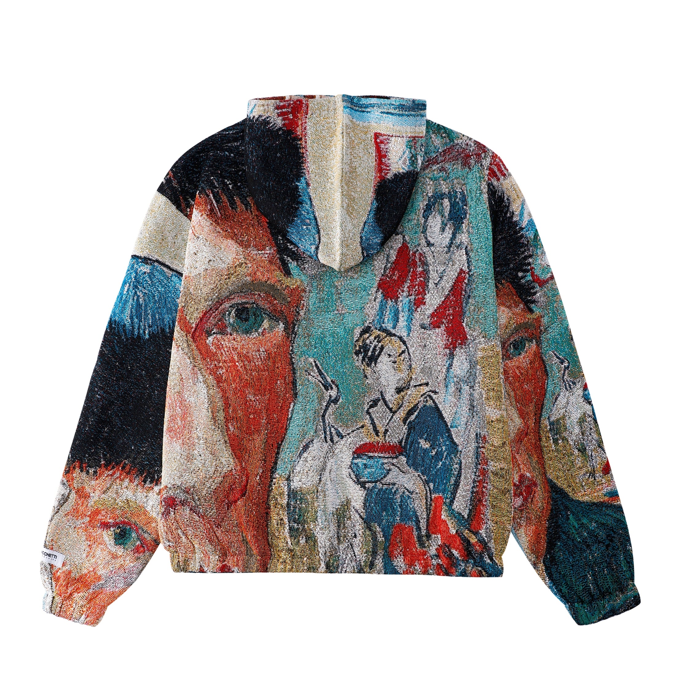"VAN GOGH SELF PORTRAIT" TAPESTRY JACQUARD FABRIC PULLOVER HOODIE - nickscacchetti
