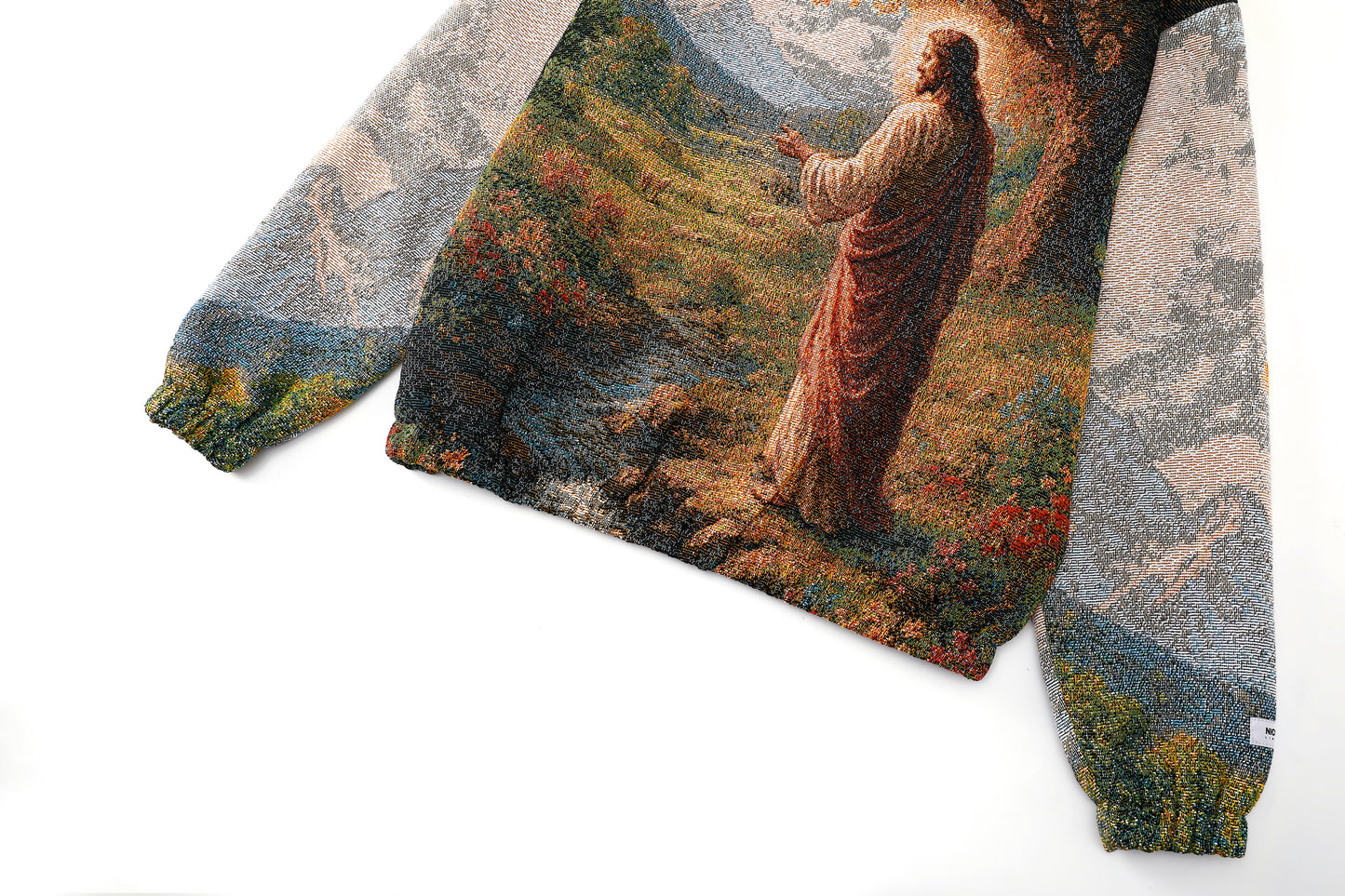 "HEAVENS MEADOW" TAPESTRY JACQUARD FABRIC PULLOVER HOODIE