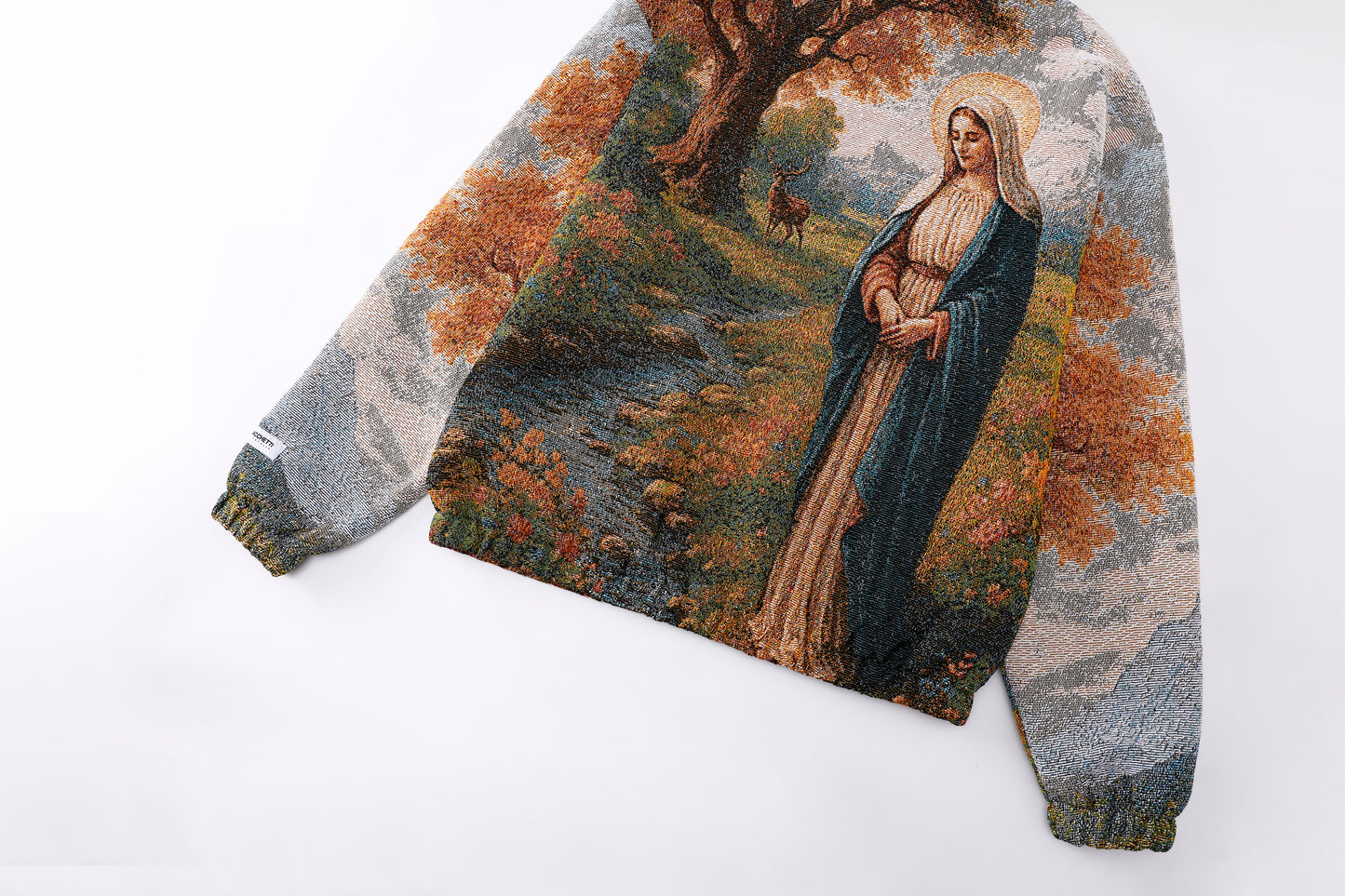 "HEAVENS MEADOW" TAPESTRY JACQUARD FABRIC PULLOVER HOODIE