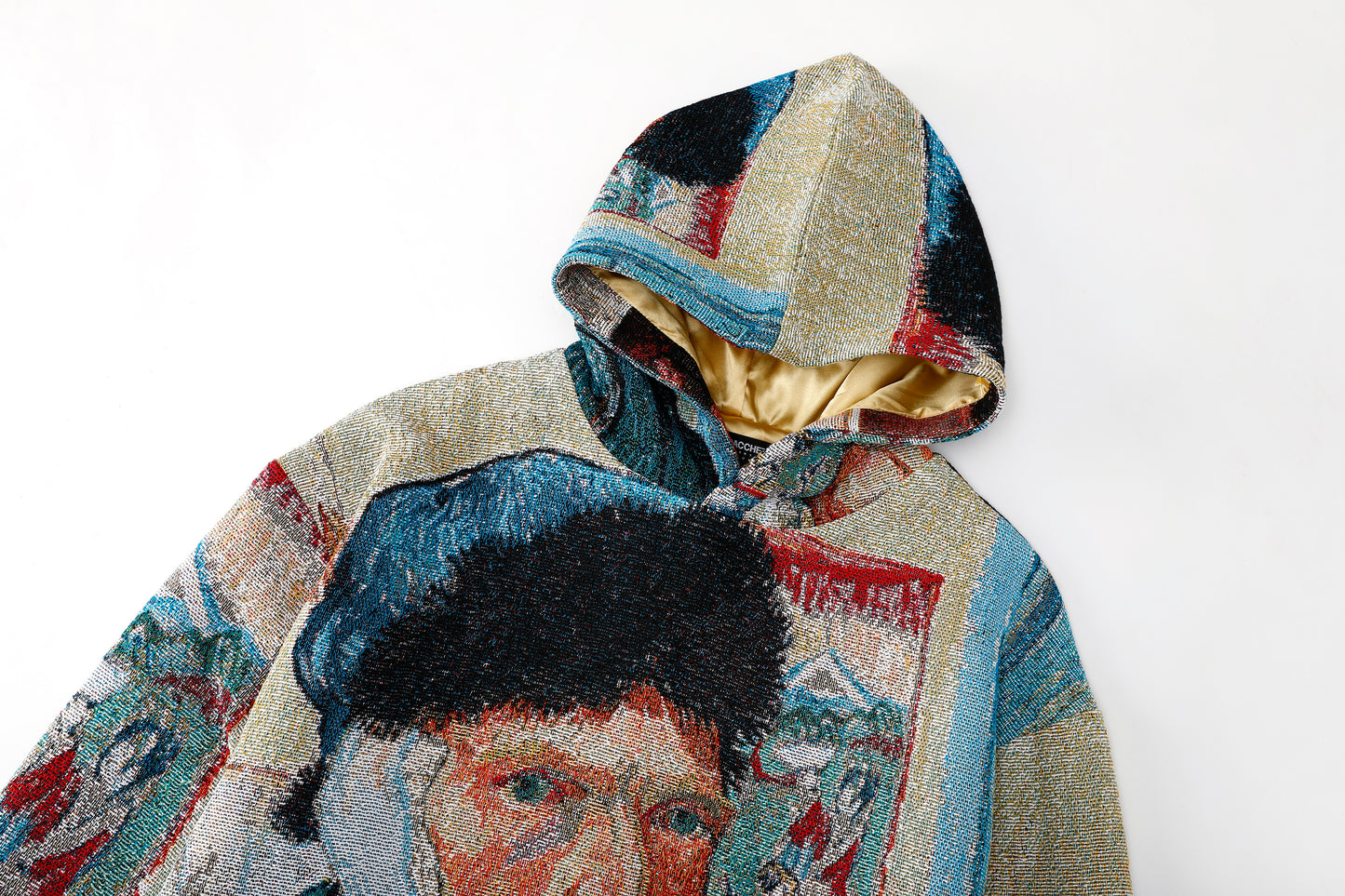 "VAN GOGH SELF PORTRAIT" TAPESTRY JACQUARD FABRIC PULLOVER HOODIE