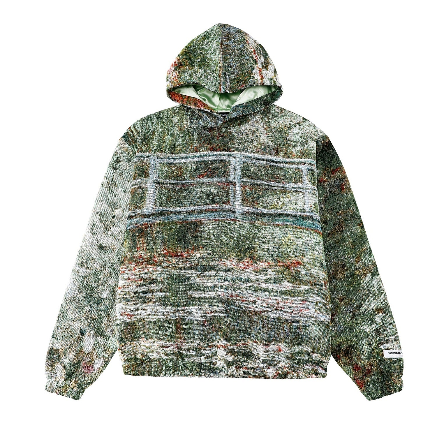 "MONET THE WATER LILY POND" TAPESTRY JACQUARD FABRIC PULLOVER HOODIE - nickscacchetti