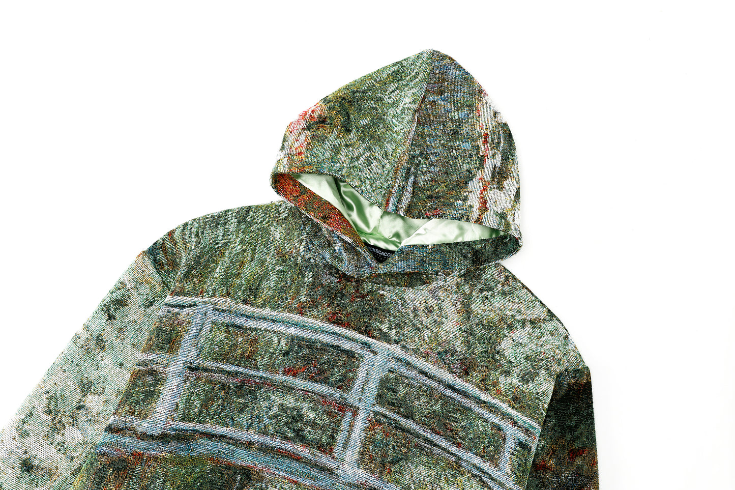 "MONET THE WATER LILY POND" TAPESTRY JACQUARD FABRIC PULLOVER HOODIE
