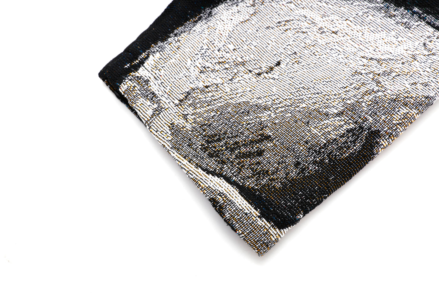 "SKULL OF A SKELETON WITH A BURNING CIGARETTE" TAPESTRY JACQUARD FABRIC ZIP-UP SHIRT