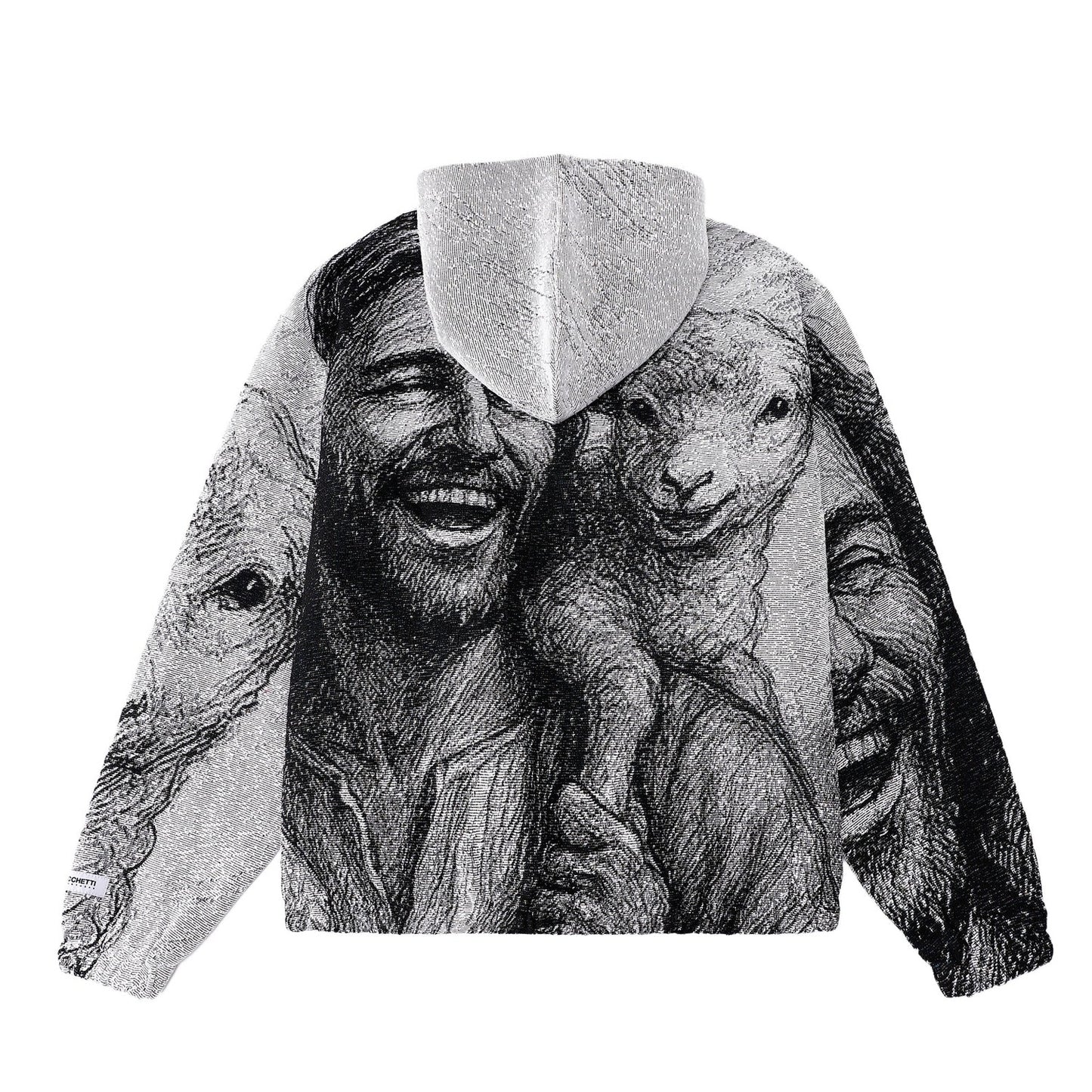 "SHEPARD OF JOY" TAPESTRY JACQUARD FABRIC PULLOVER HOODIE