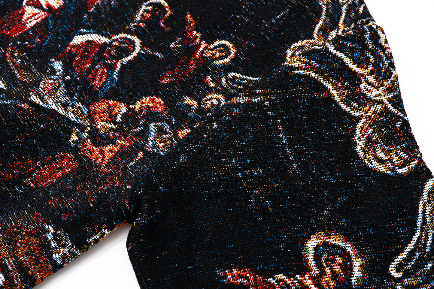 "TINTORETTO'S LAST SUPPER" TAPESTRY JACQUARD FABRIC DOUBLE-ZIP HOODIE
