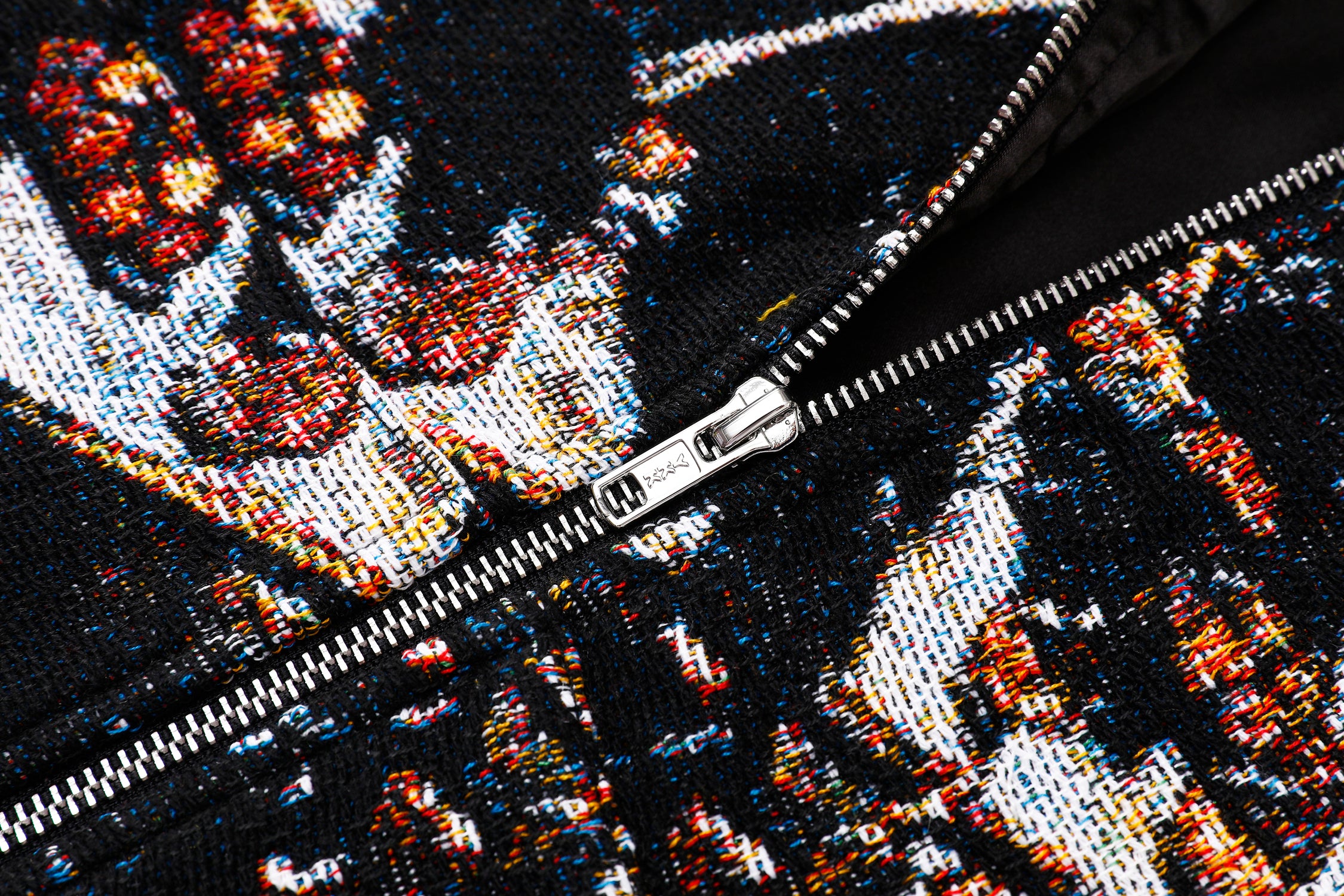 "TINTORETTO'S LAST SUPPER" TAPESTRY JACQUARD FABRIC DOUBLE-ZIP HOODIE - nickscacchetti