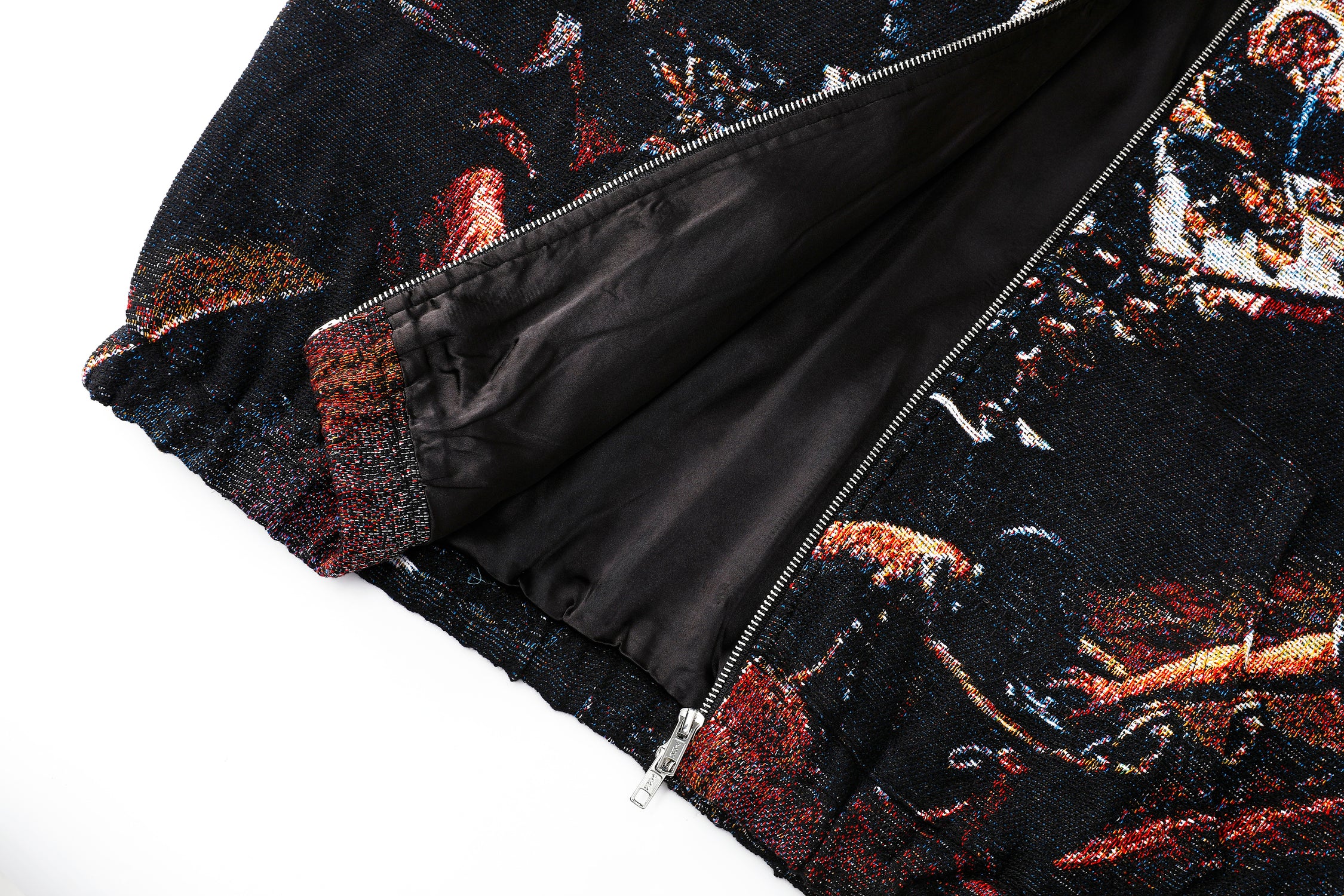 "TINTORETTO'S LAST SUPPER" TAPESTRY JACQUARD FABRIC DOUBLE-ZIP HOODIE - nickscacchetti