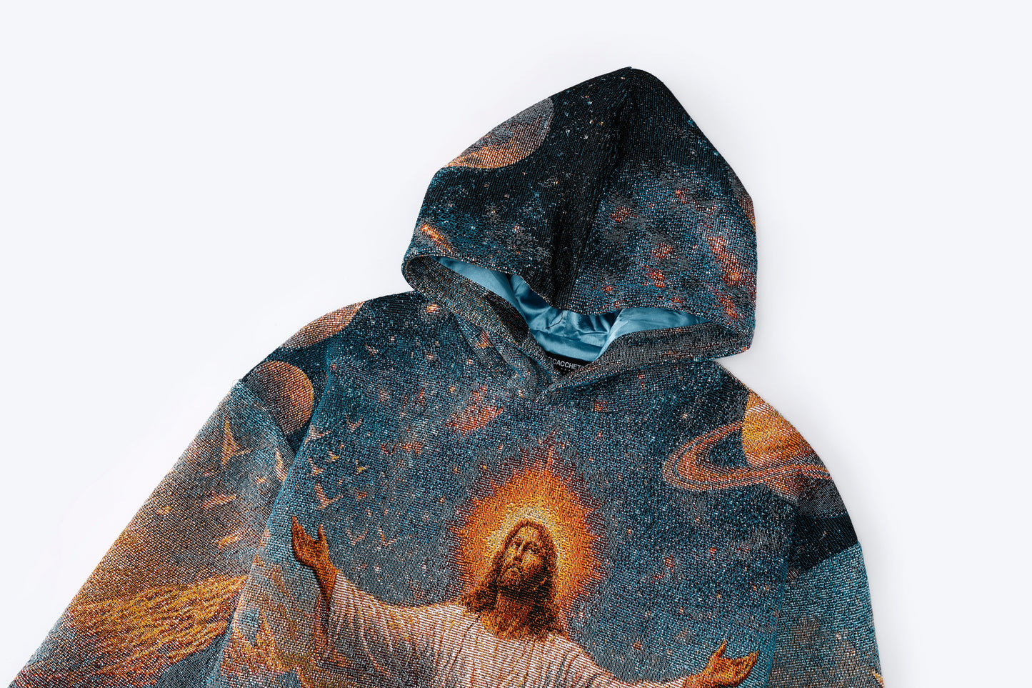 "HEAVEN & EARTH" TAPESTRY JACQUARD FABRIC PULLOVER HOODIE