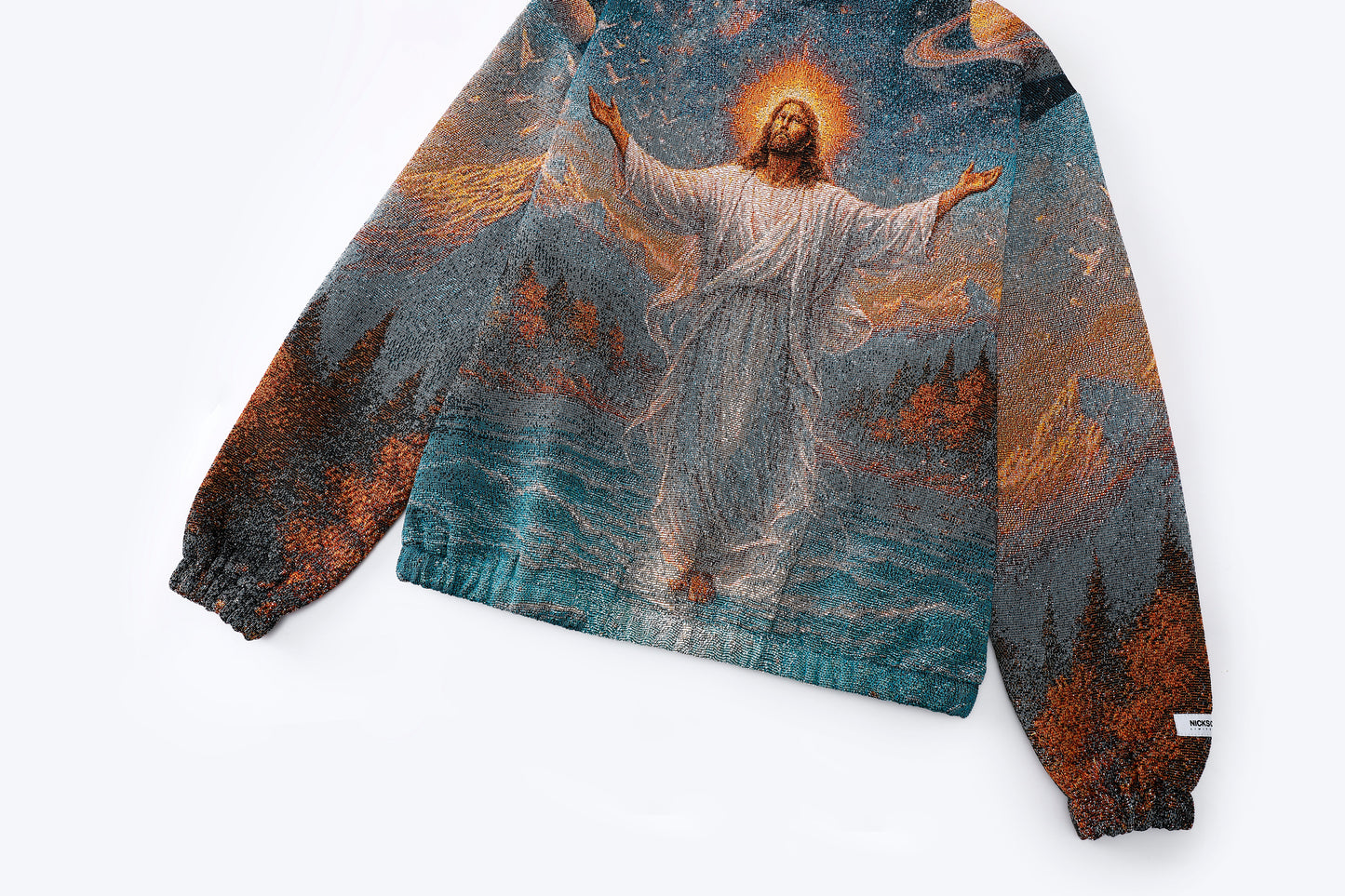 "HEAVEN & EARTH" TAPESTRY JACQUARD FABRIC PULLOVER HOODIE