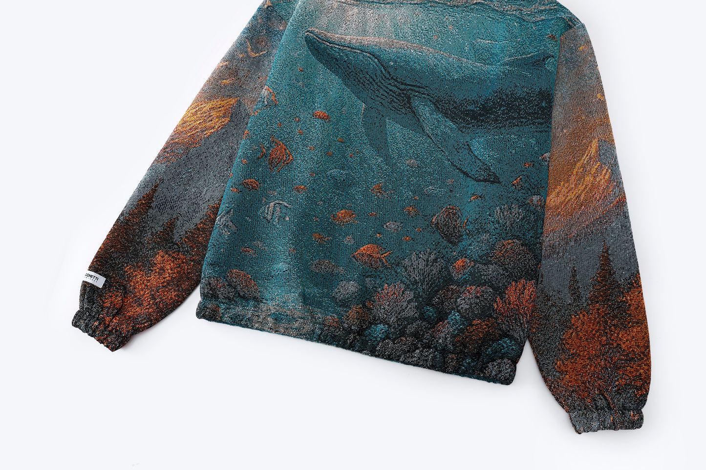 "HEAVEN & EARTH" TAPESTRY JACQUARD FABRIC PULLOVER HOODIE