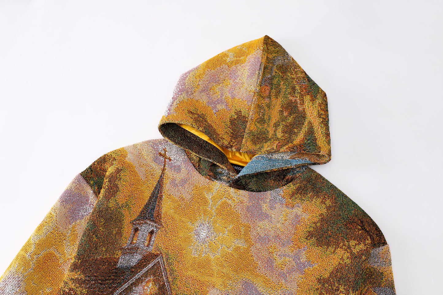 "CHAPEL DREAMS" TAPESTRY JACQUARD FABRIC PULLOVER HOODIE