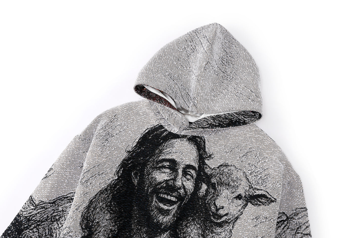 "SHEPARD OF JOY" TAPESTRY JACQUARD FABRIC PULLOVER HOODIE