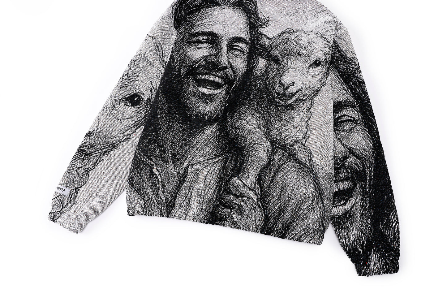 "SHEPARD OF JOY" TAPESTRY JACQUARD FABRIC PULLOVER HOODIE